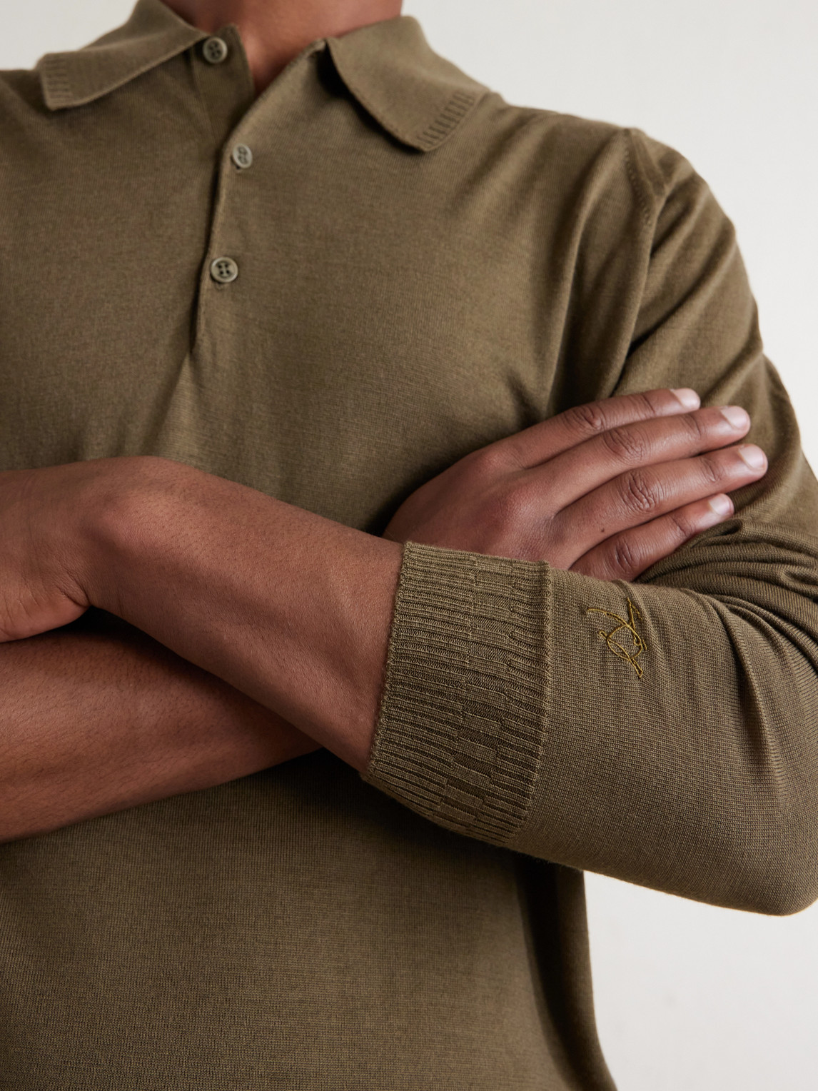 Bill Nighy Merino Wool Polo T-Shirt
