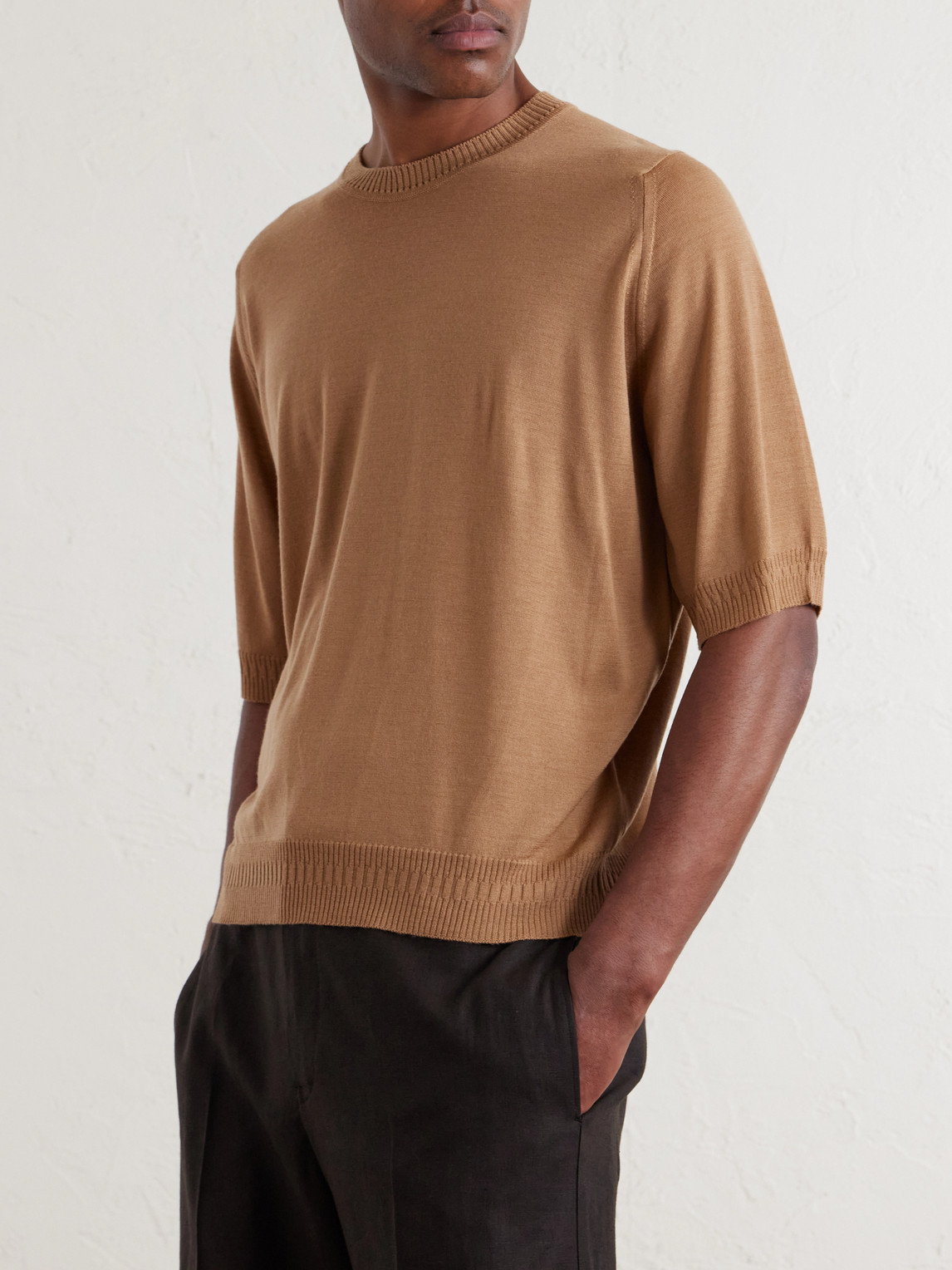 Bill Nighy Knitted Merino T-Shirt