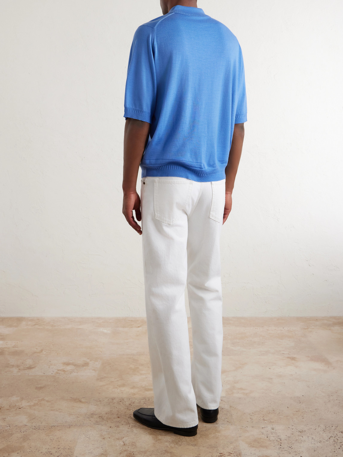 Bill Nighy Merino Wool Polo T-Shirt