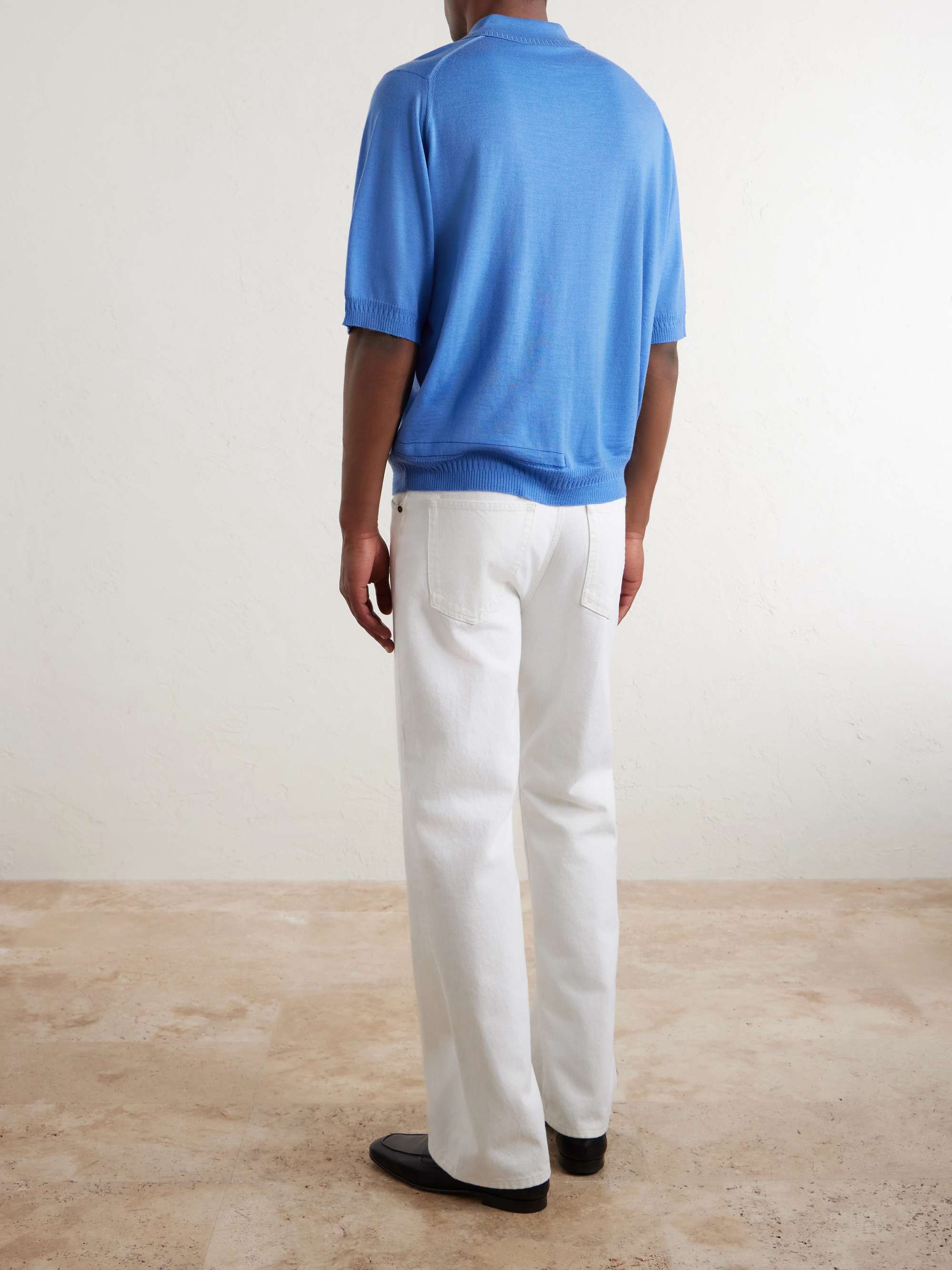 JOHN SMEDLEY + Bill Nighy Merino Wool Polo T-Shirt for Men | MR PORTER
