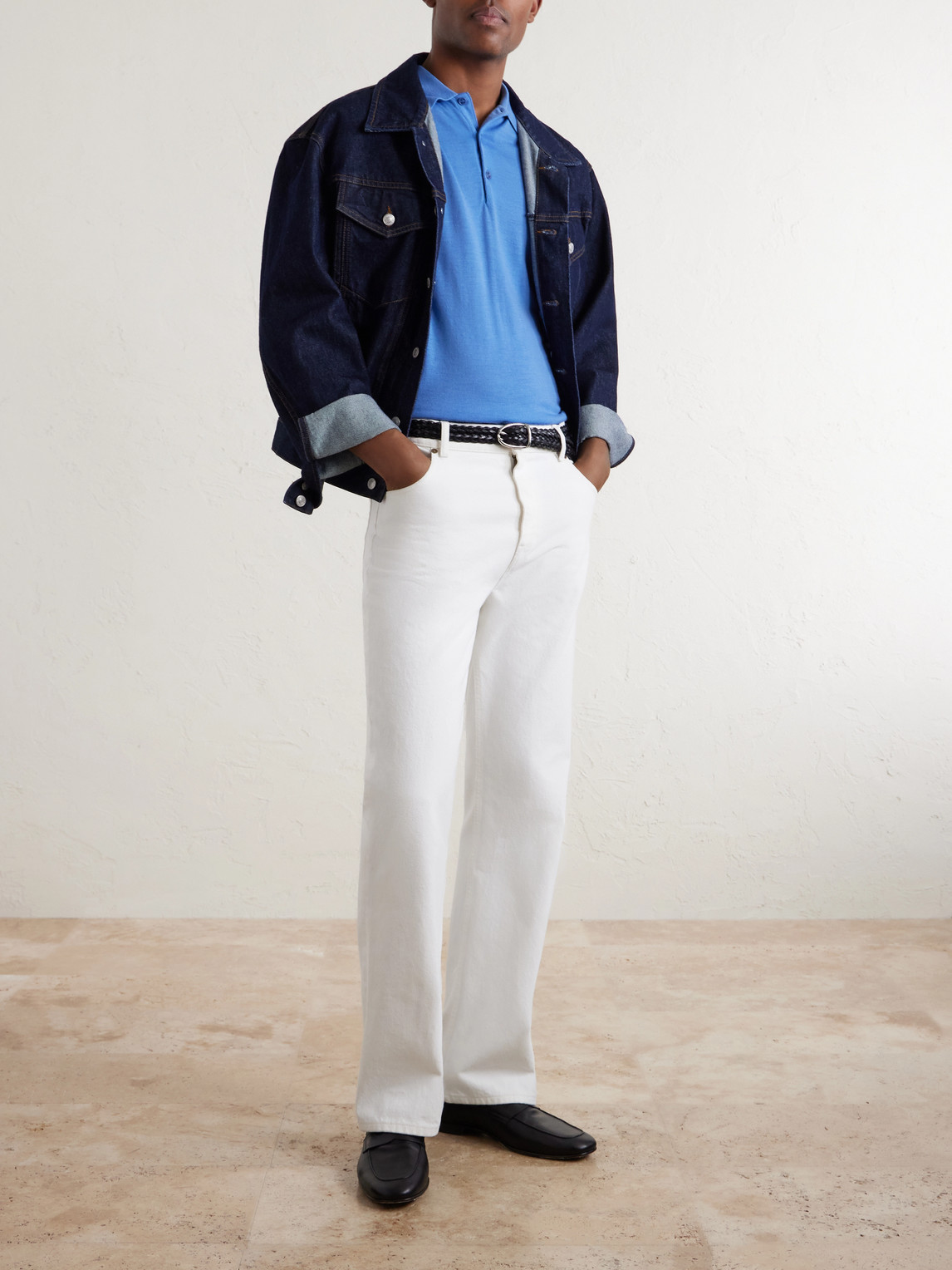 Bill Nighy Merino Wool Polo T-Shirt