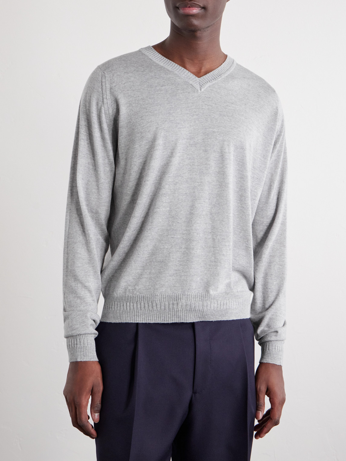  John Smedley - Bill Nighy Merino Wool Sweater - Men - Gray - S 