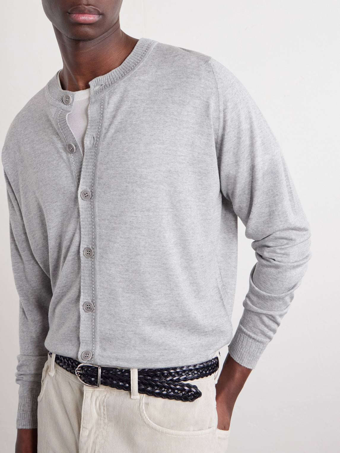Bill Nighy Merino Cardigan