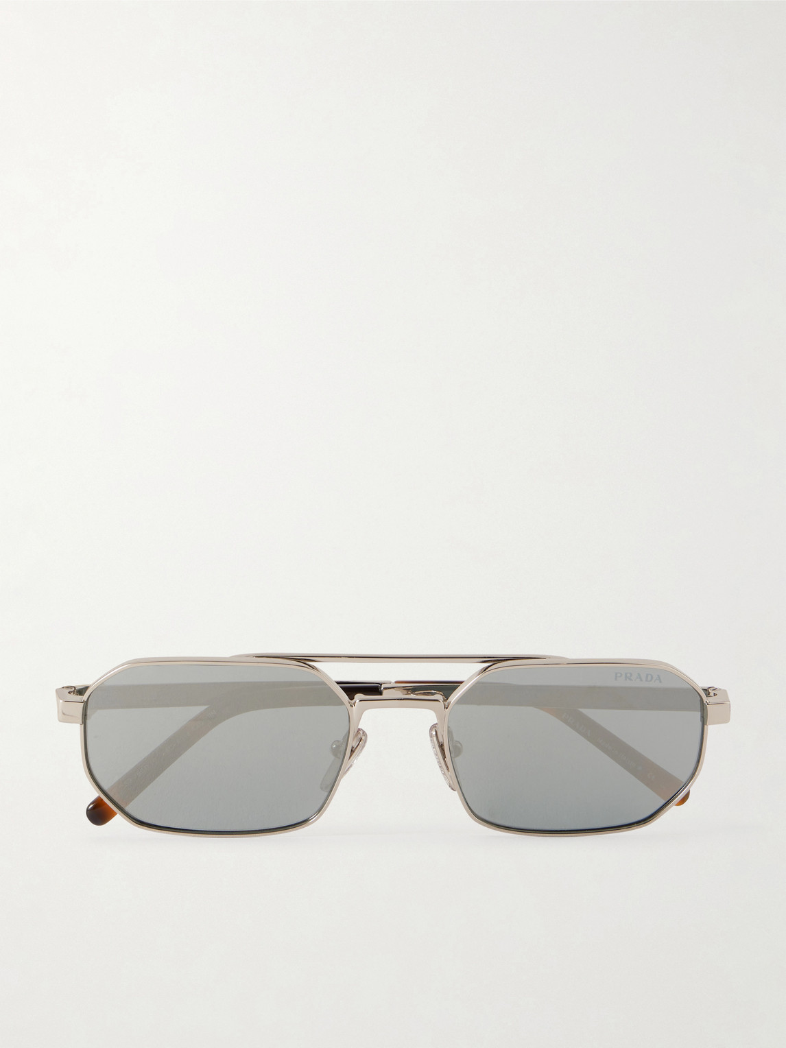 Aviator-Style Silver-Tone Sunglasses