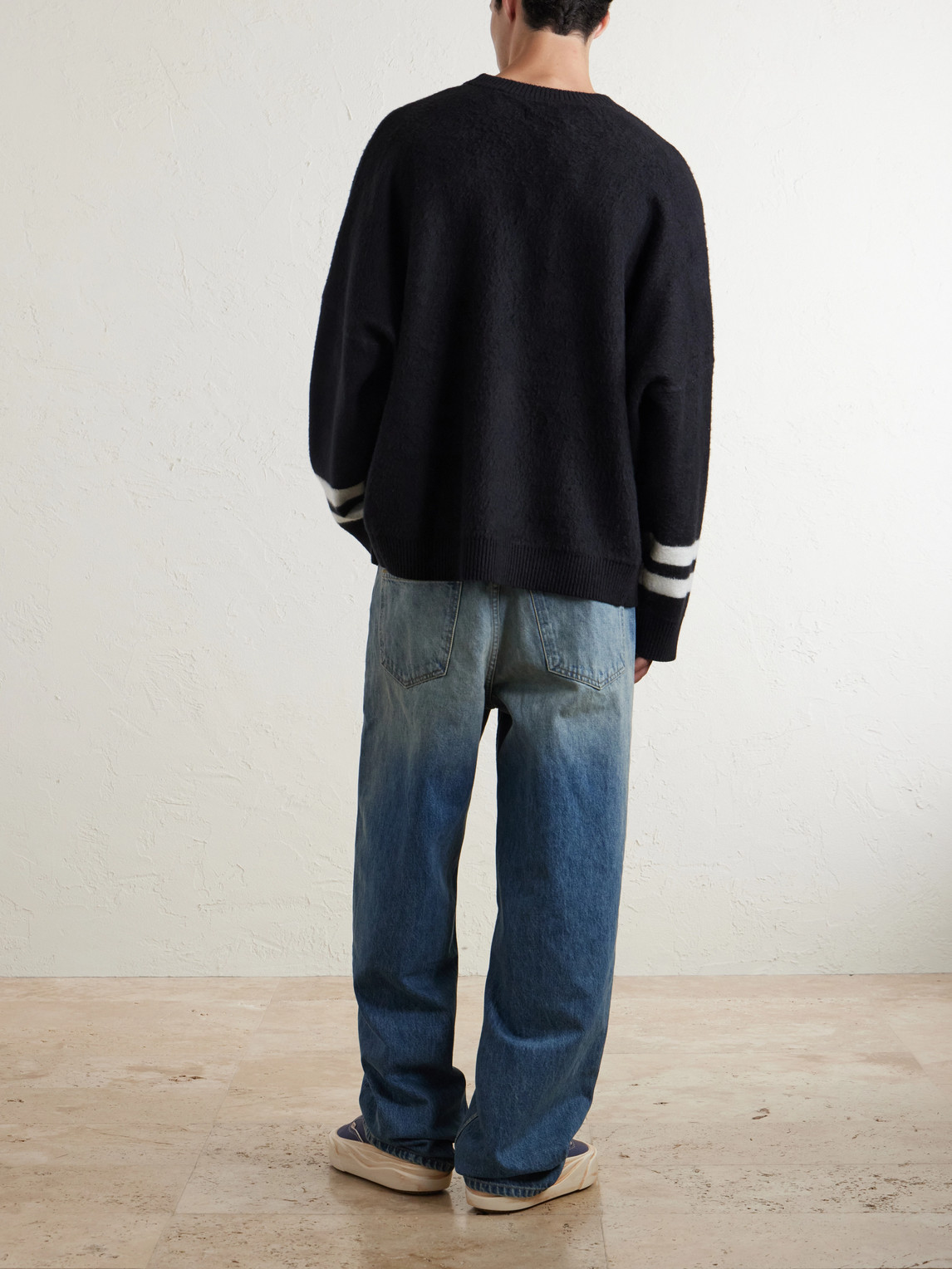 Dolphin Dreams Logo-Embroidered Cotton And Wool-Blend Sweater