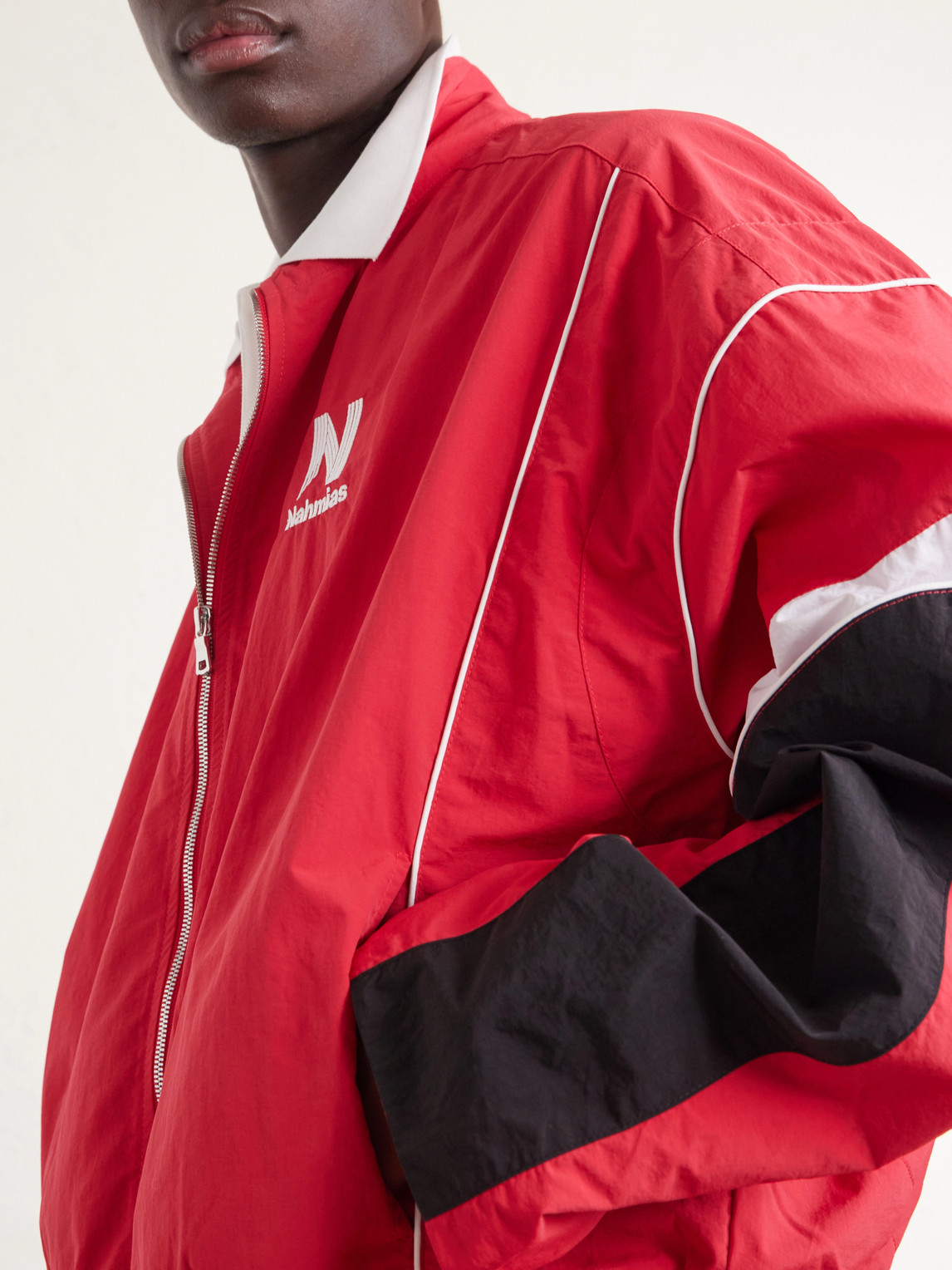 Nahmias Logo-Embroidered Striped Nylon Jacket - Men | Thumbnail 5 Nahmias Logo-Embroidered Striped Nylon Jacket - Men | Thumbnail 5