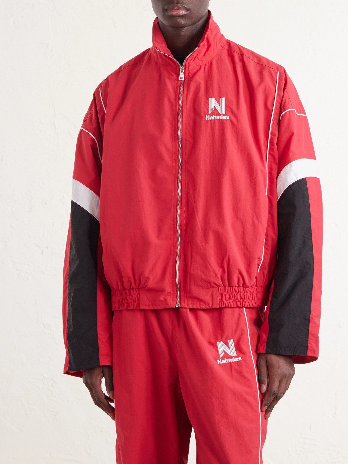 Nahmias Logo-Embroidered Striped Nylon Jacket - Men | Thumbnail 3 Nahmias Logo-Embroidered Striped Nylon Jacket - Men | Thumbnail 3