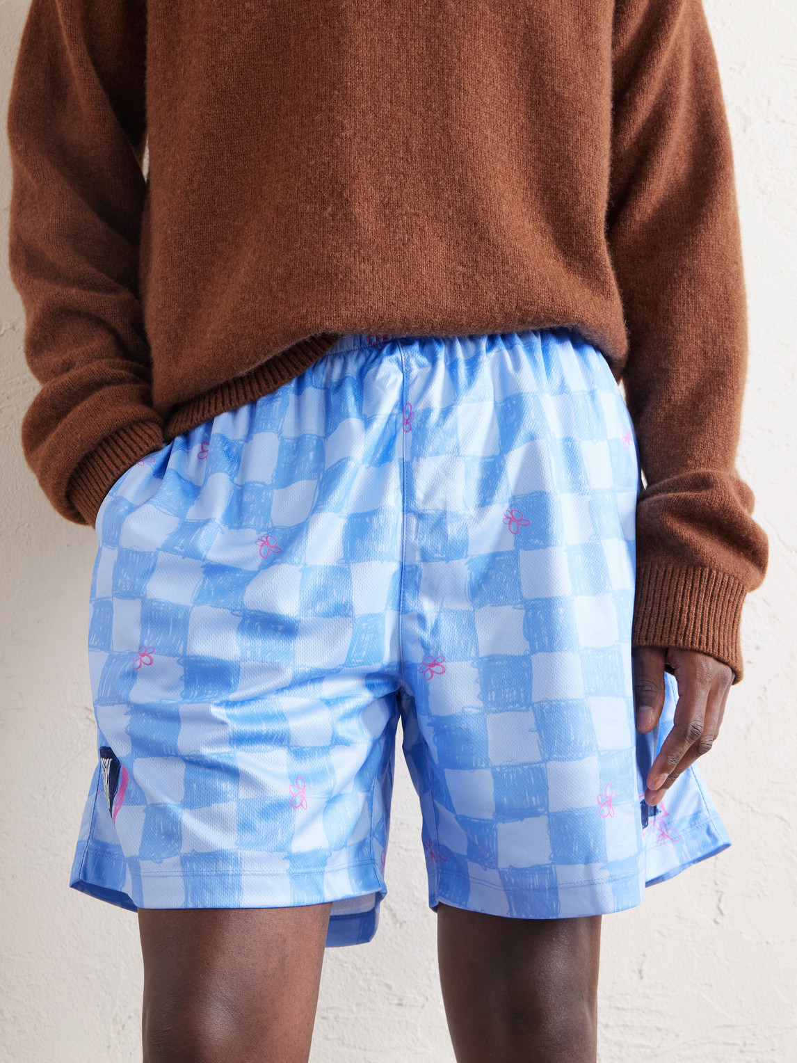 Nahmias Scribble Straight-Leg Printed Jersey Shorts - Men | Thumbnail 5