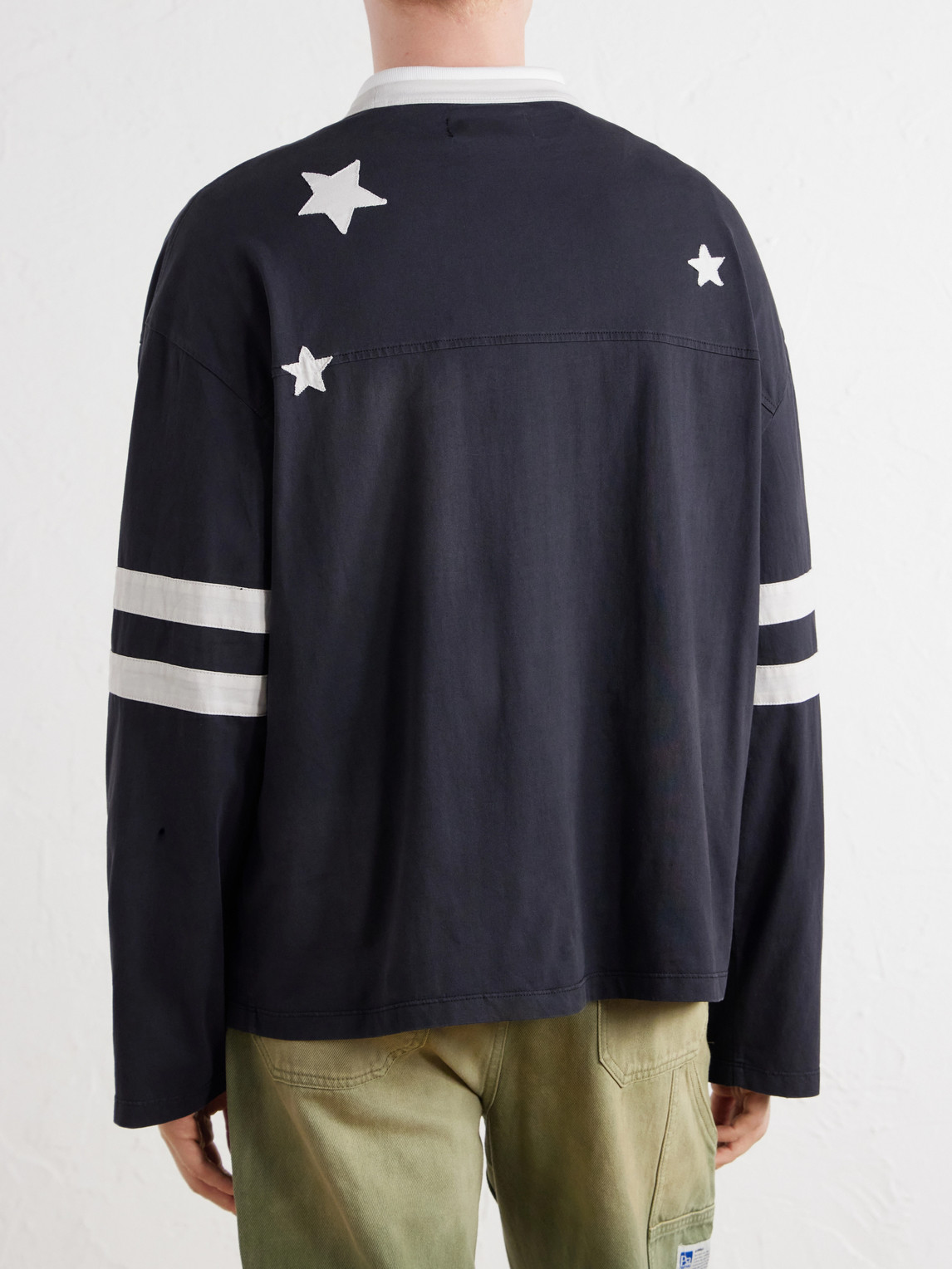 All Star Varsity Logo-Appliquéd Striped Cotton-Jersey T-Shirt