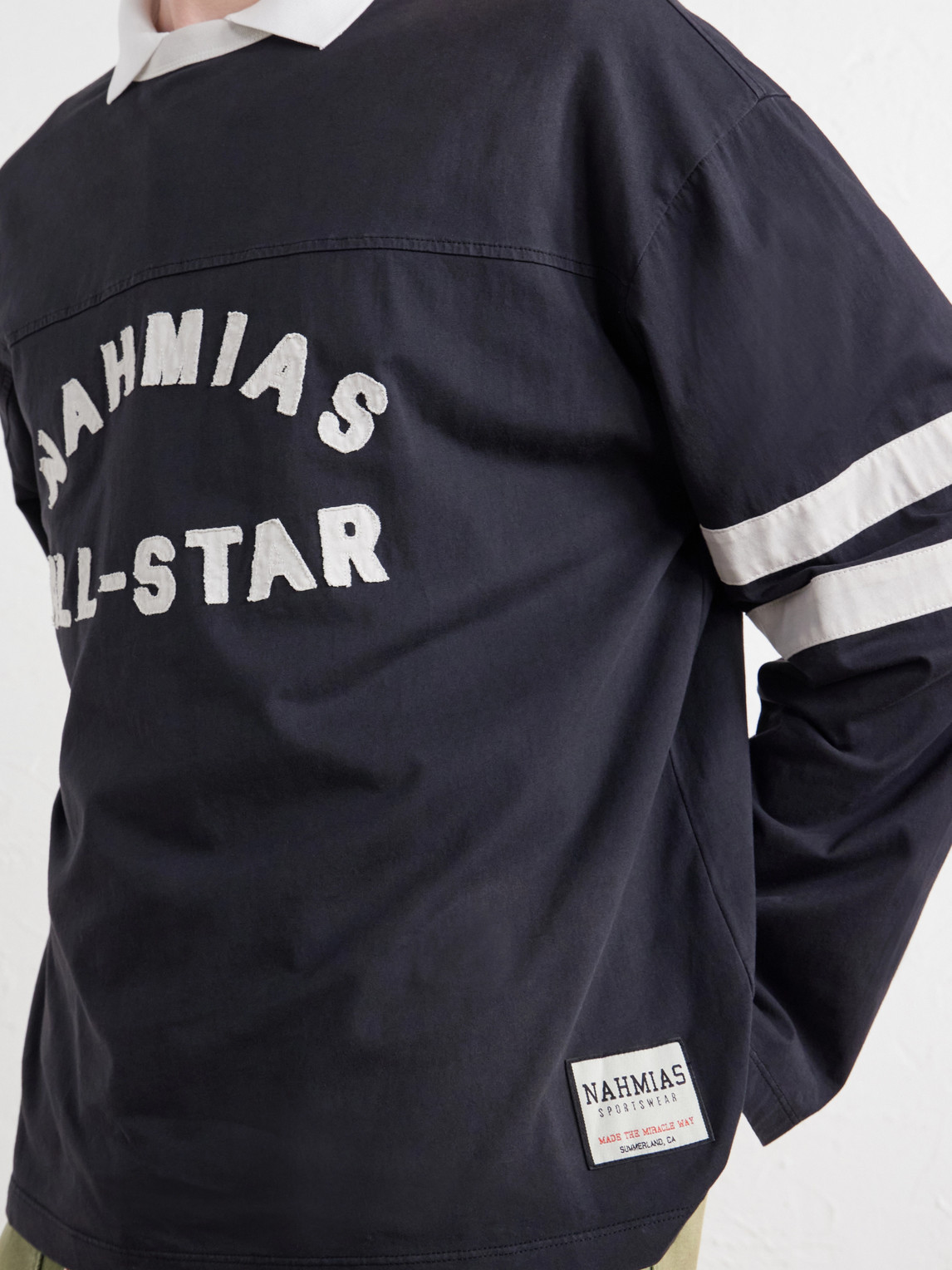 All Star Varsity Logo-Appliquéd Striped Cotton-Jersey T-Shirt