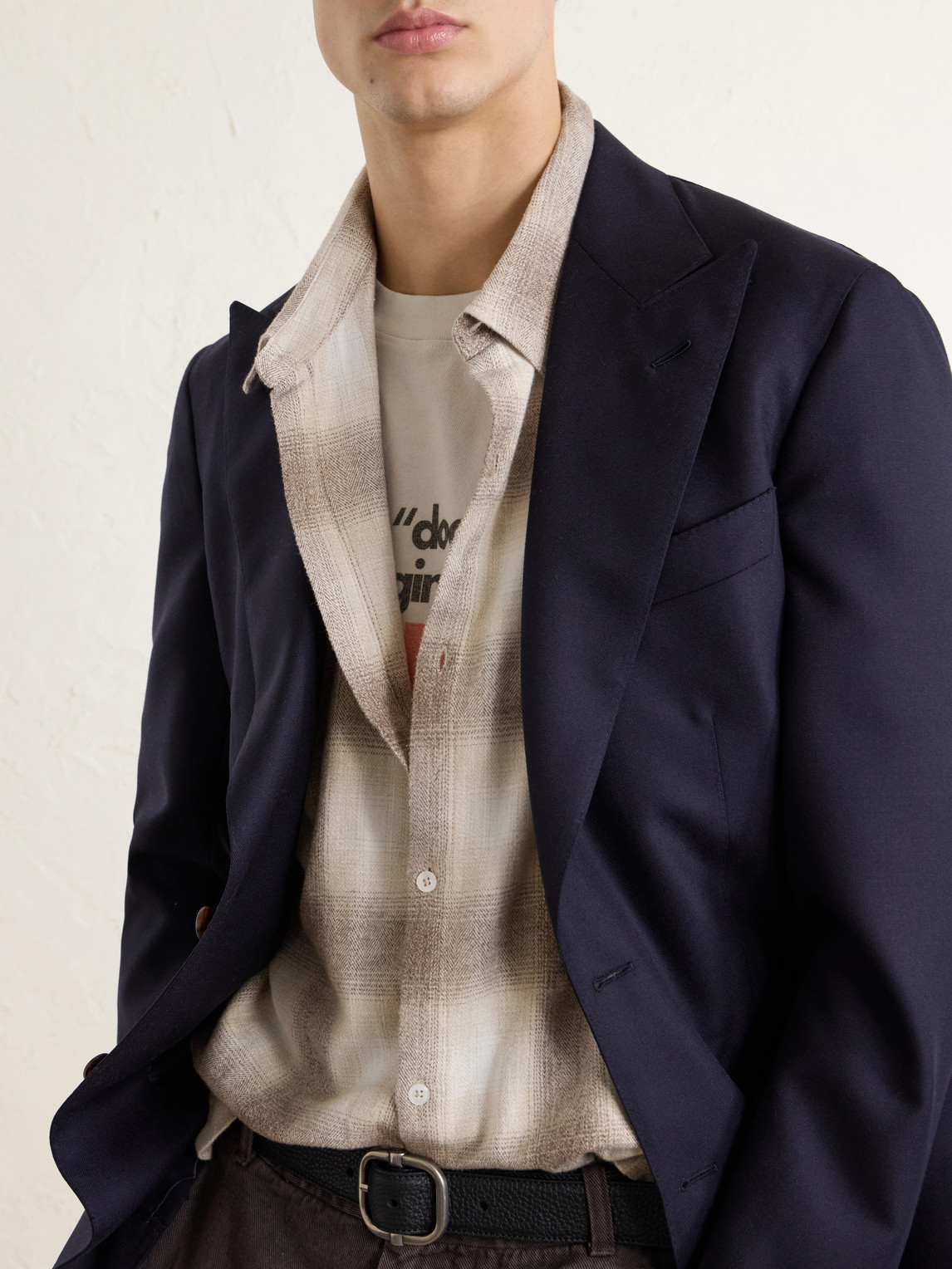 Checked Cotton-Flannel Shirt