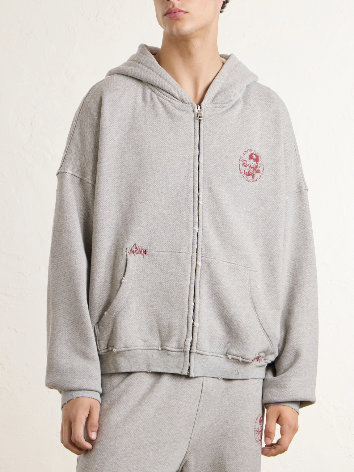 Youth Enrichment Logo-Print Cotton-Jersey Zip-Up Hoodie
