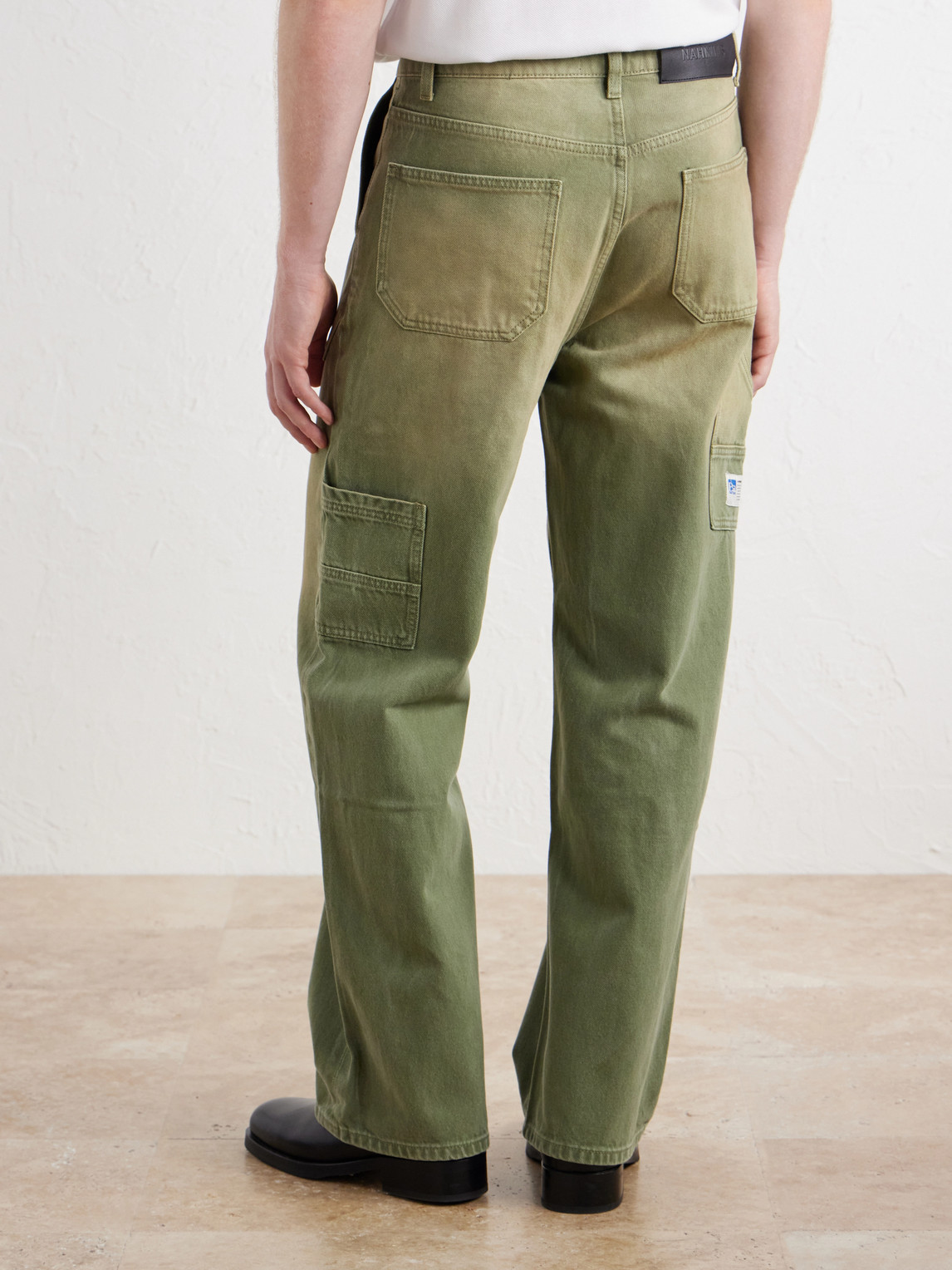 Gardener Utility Wide-Leg Drawstring Jeans
