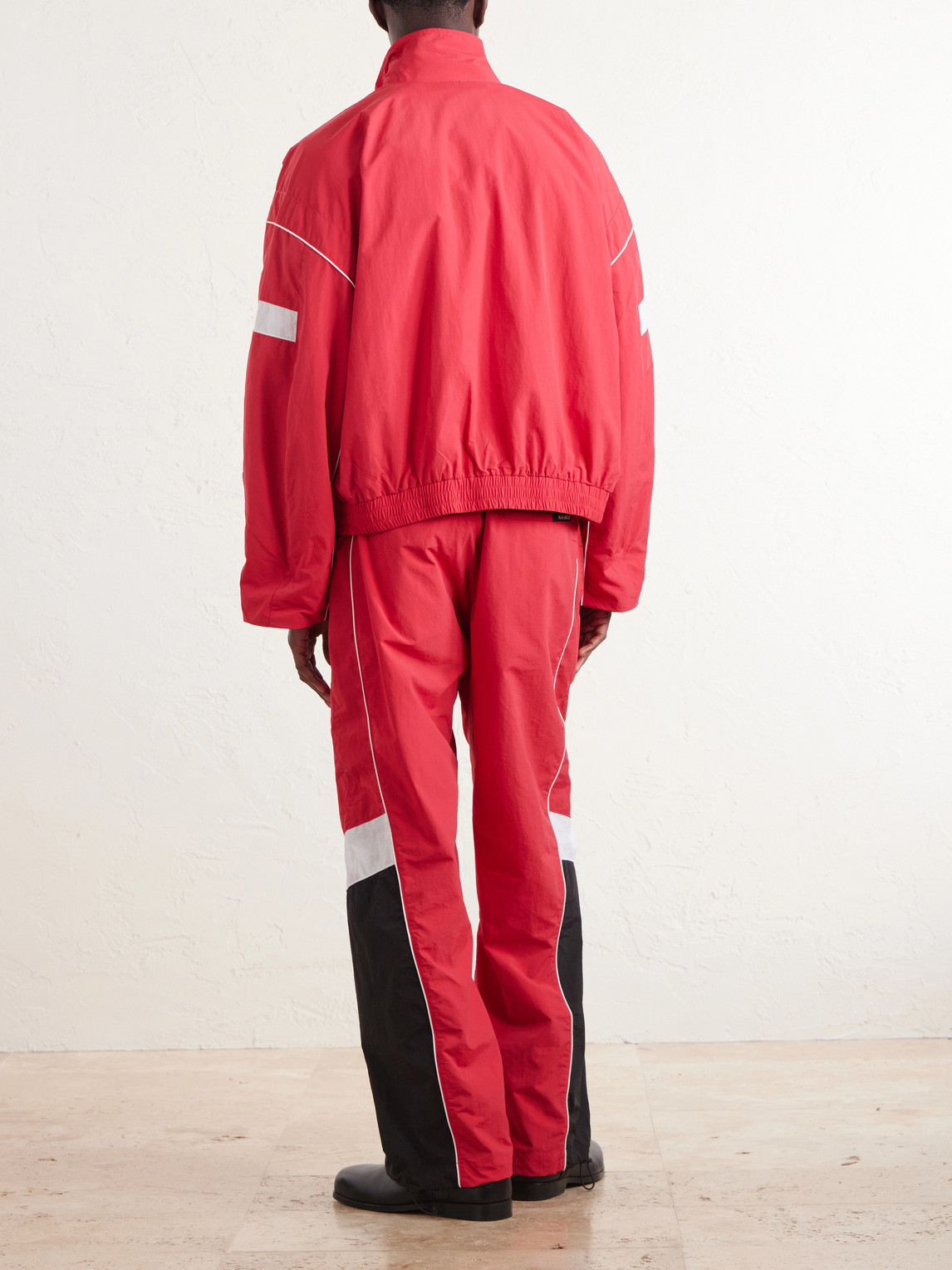 Straight-Leg Logo-Embroidered Nylon Trousers
