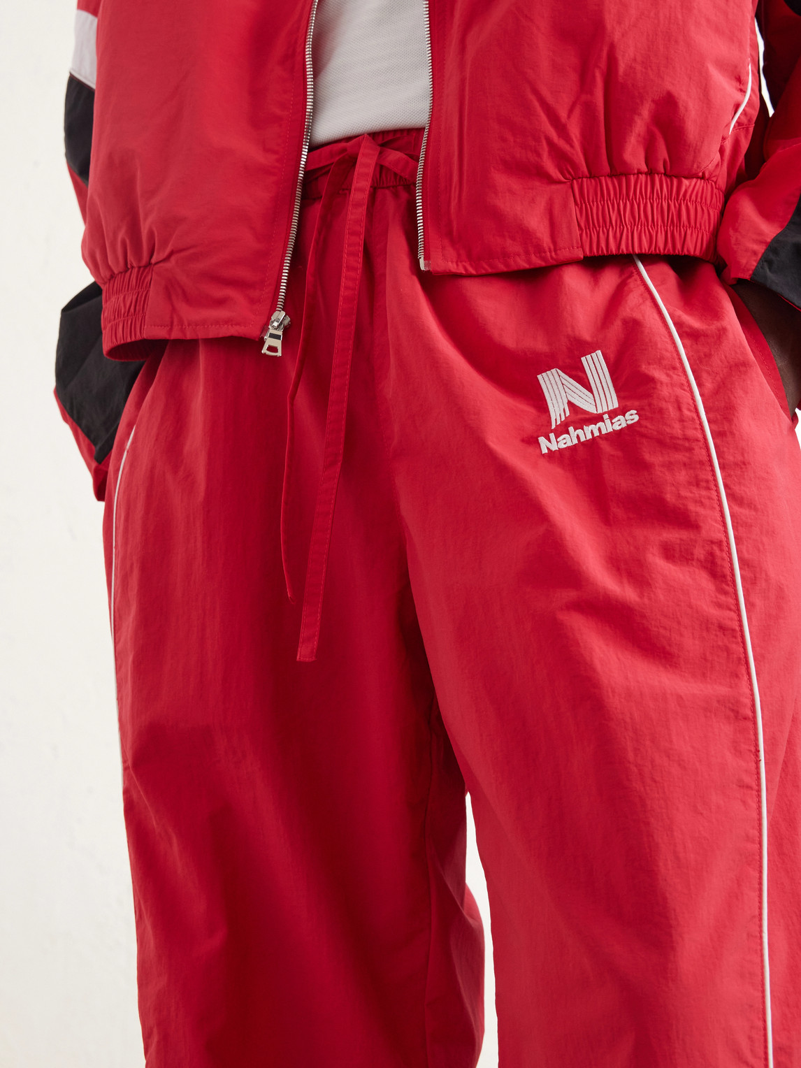 Straight-Leg Logo-Embroidered Nylon Trousers
