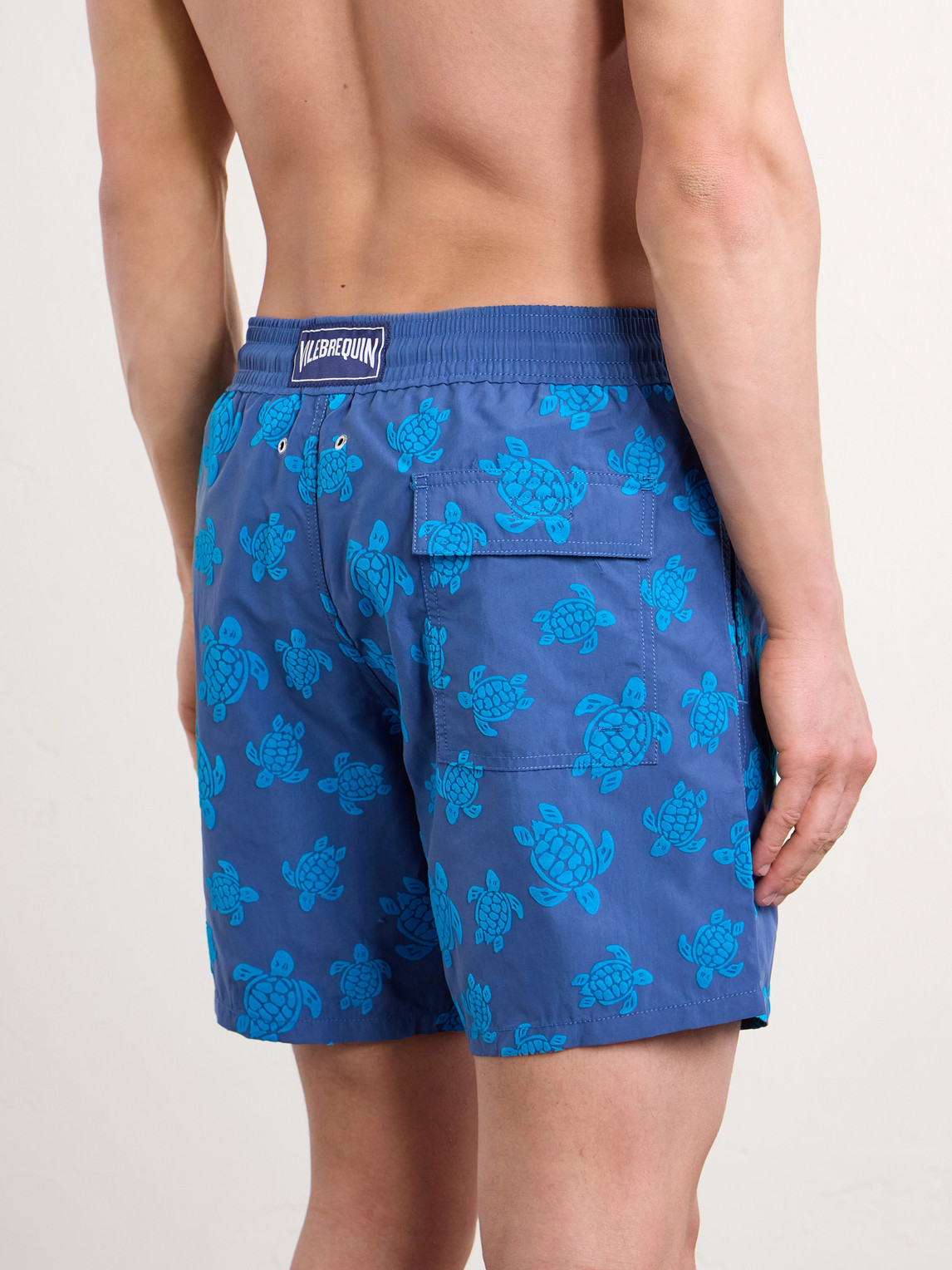 Vilebrequin Moorea Straight-leg Mid-length Printed Recycled Swim Shorts In Blue