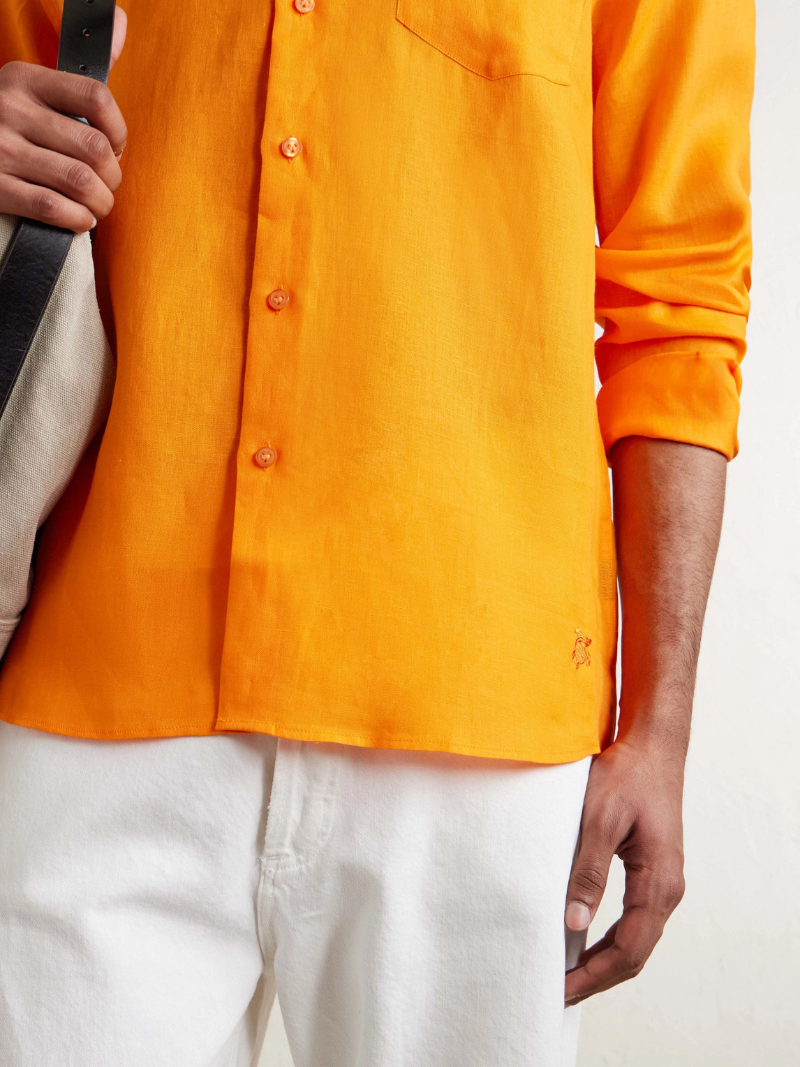 Caroubis Woven Linen Shirt