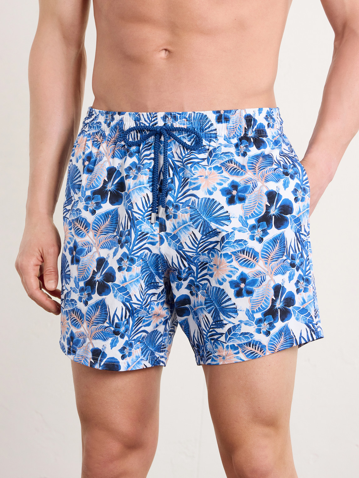 Vilebrequin Moorise Straight-leg Mid-length Printed Recycled Swim Shorts In Blue