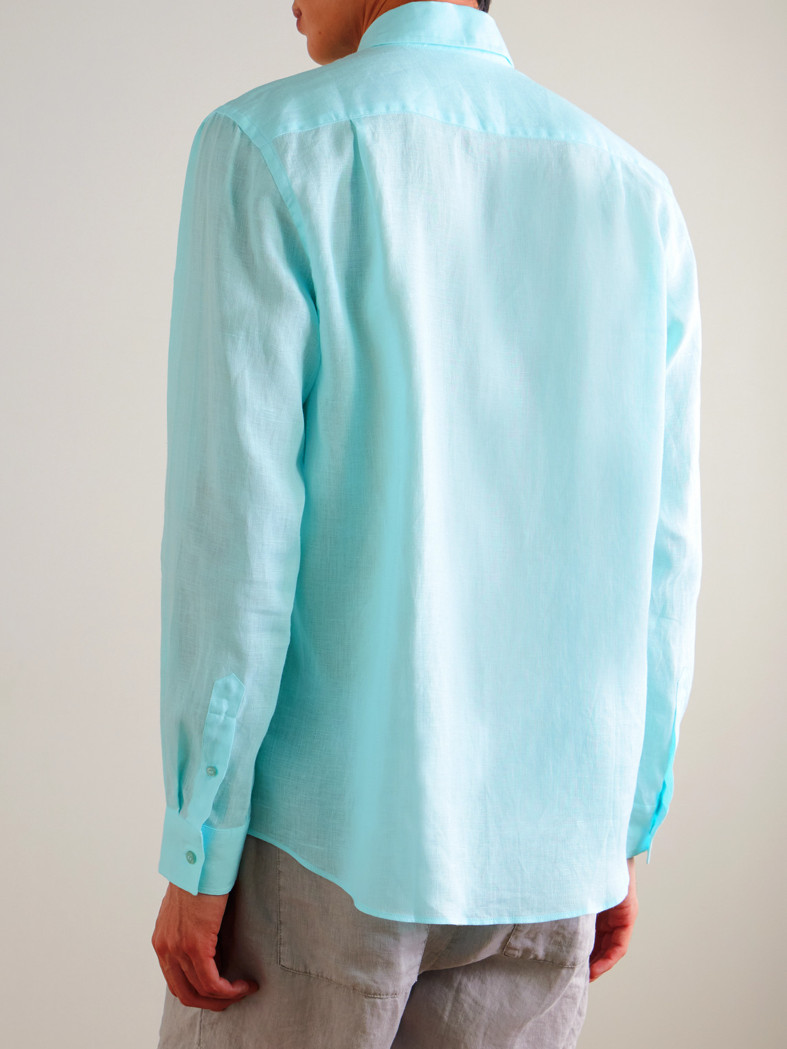  Vilebrequin - Caroubis Linen Shirt - Men - Blue - S 