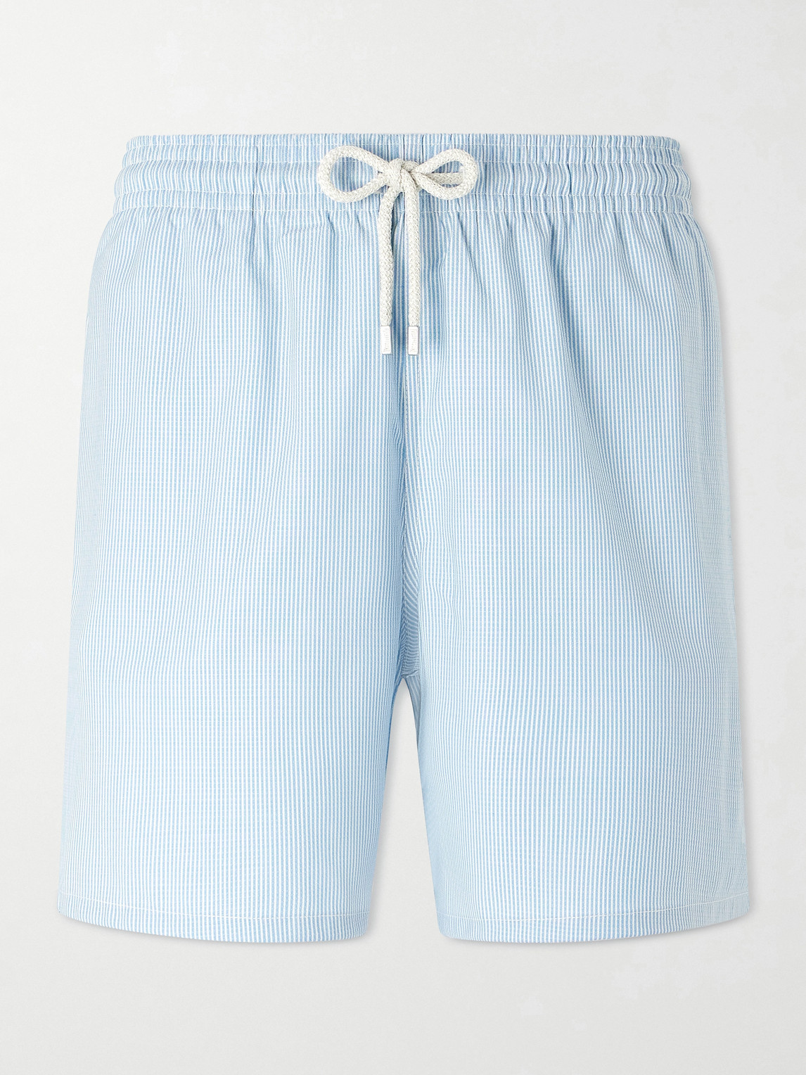 Vilebrequin Moopea Straight-eg Mid-ength Striped Wool-Blend Swim Shorts - Men