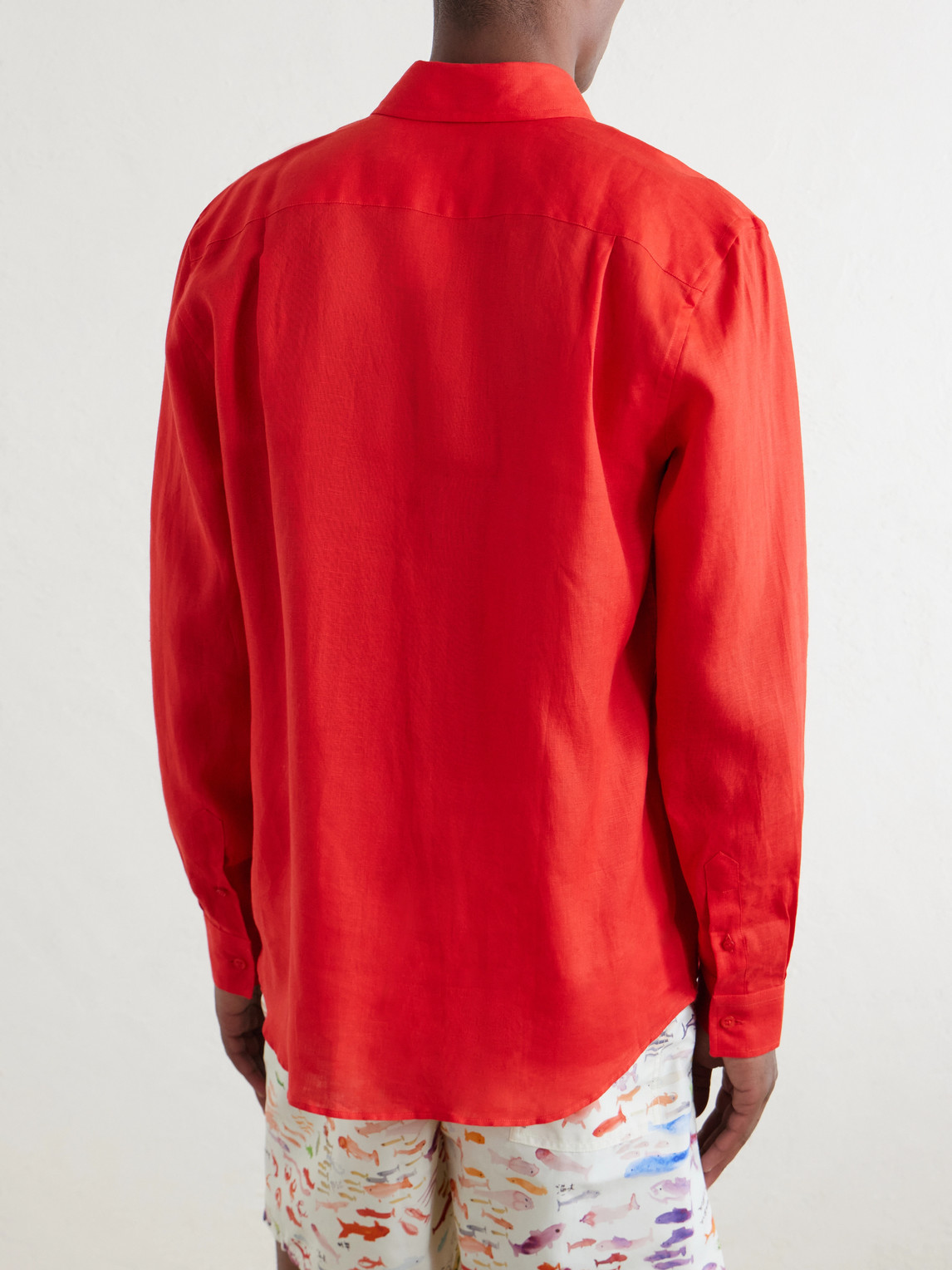  Vilebrequin - Caroubis Linen Shirt - Men - Red - S 