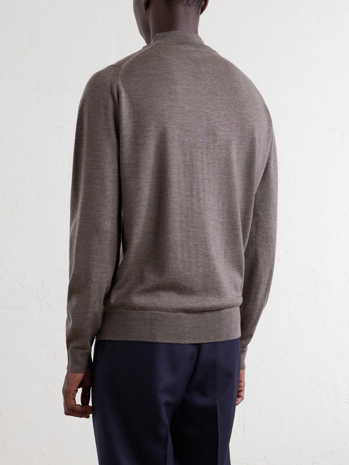 Maclean Merino Wool Zip-Up Sweater