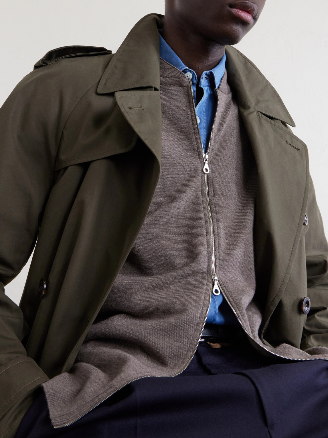 Maclean Merino Wool Zip-Up Sweater