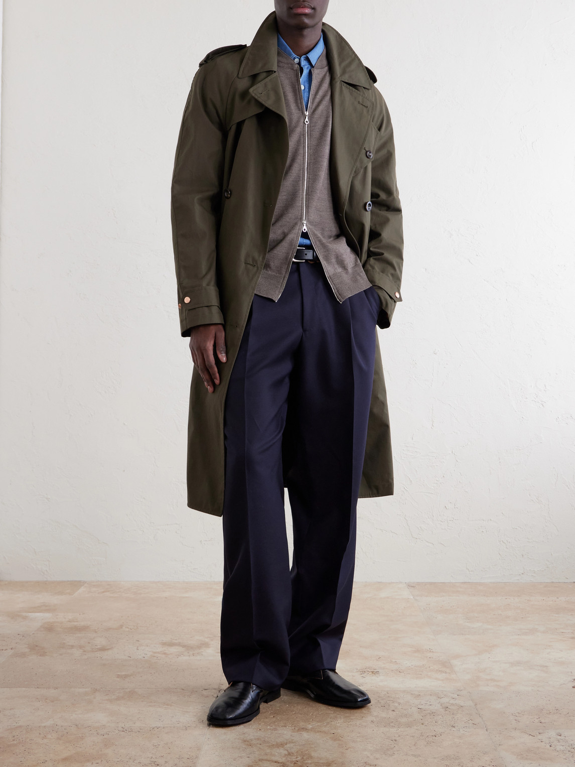 Maclean Merino Wool Zip-Up Sweater