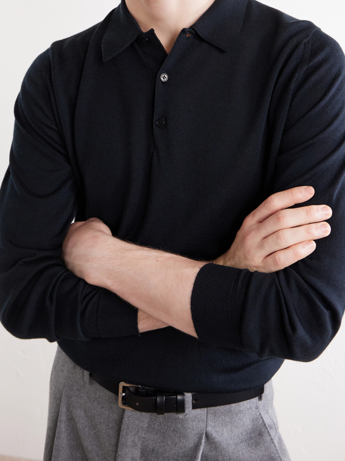 Caverhill Knitted Merino Polo Shirt