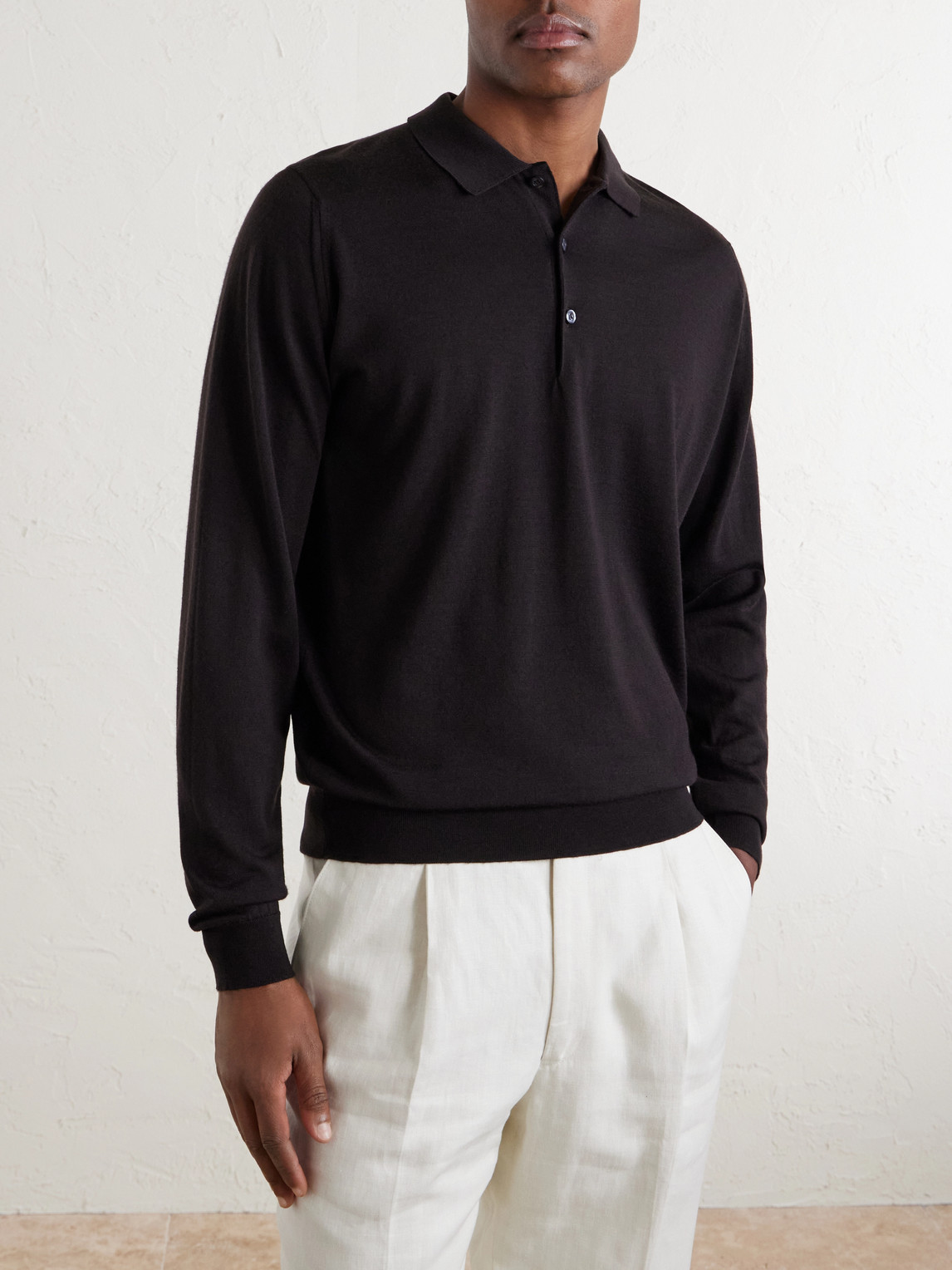 Belper Slim-Fit Merino Polo Shirt