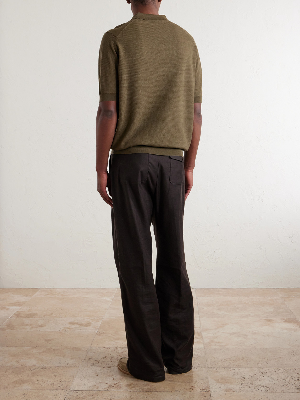 14.Singular Slim-Fit Merino Wool-Piqué Polo Shirt