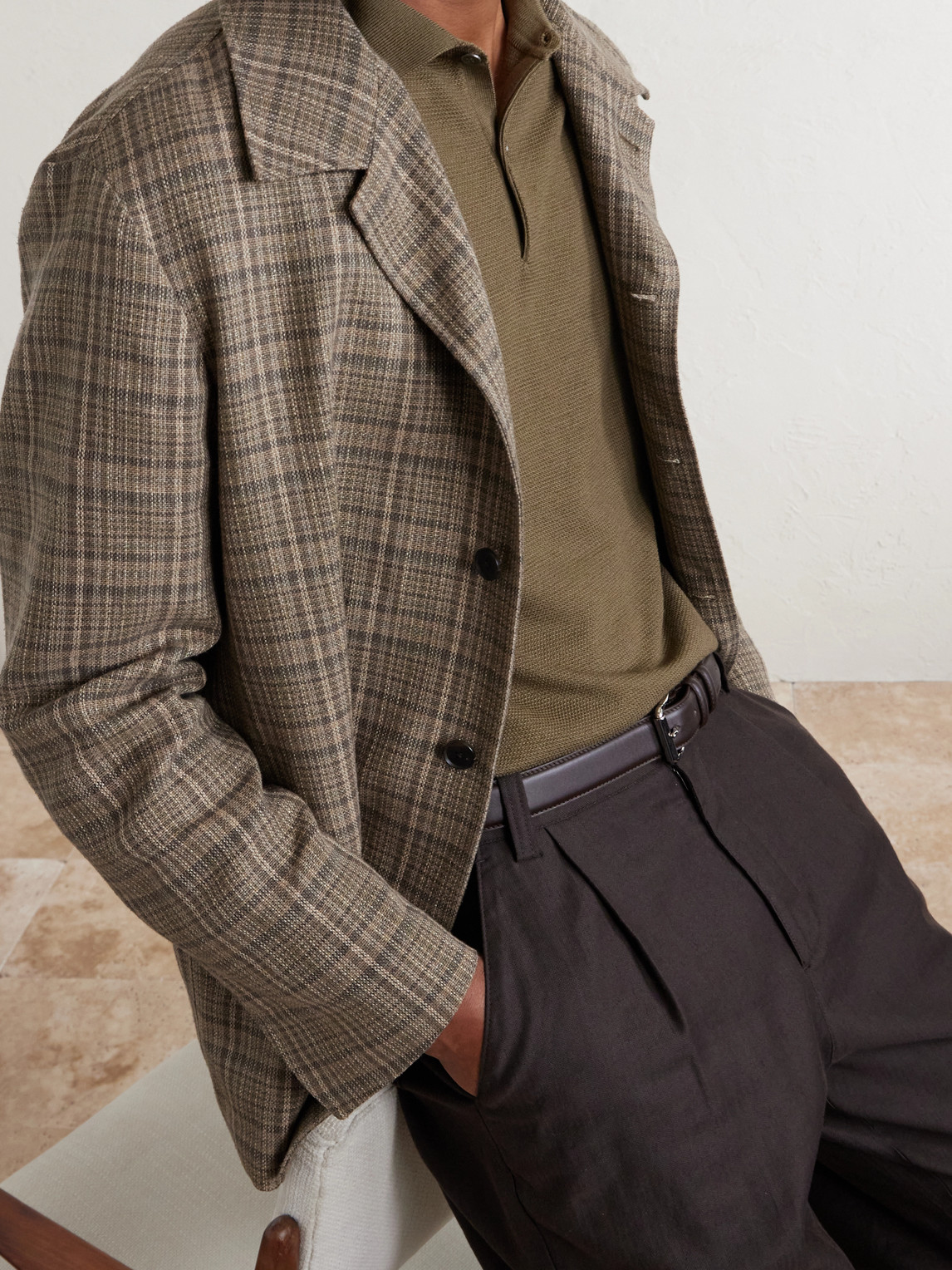14.Singular Slim-Fit Merino Wool-Piqué Polo Shirt