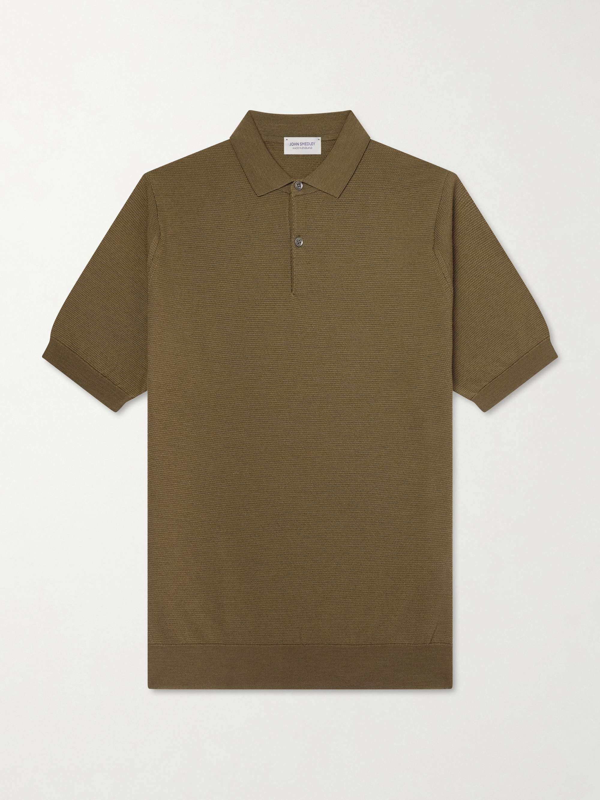 JOHN SMEDLEY Wool Polo Shirt
