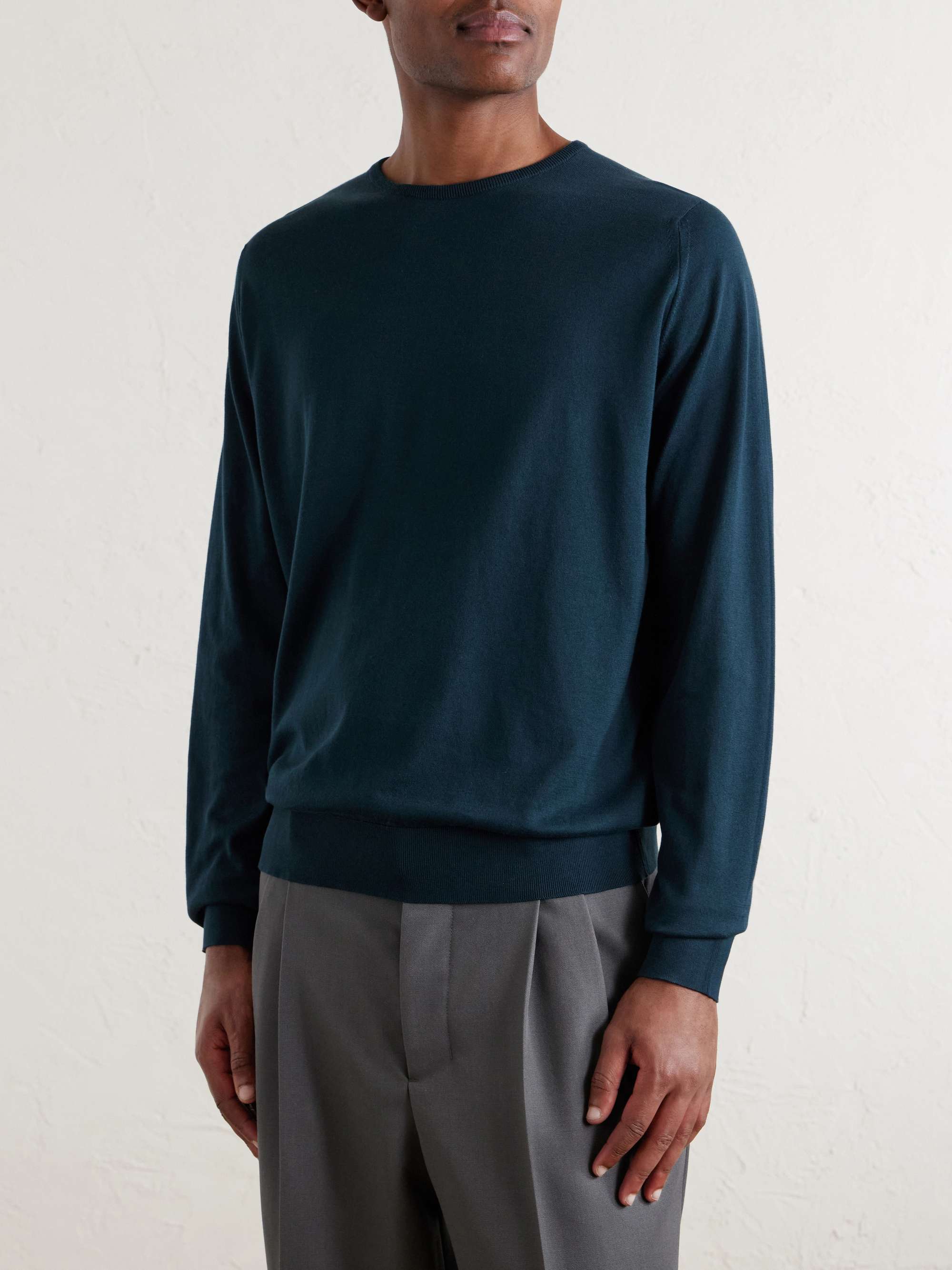 JOHN SMEDLEY Sea Island Cotton Sweater