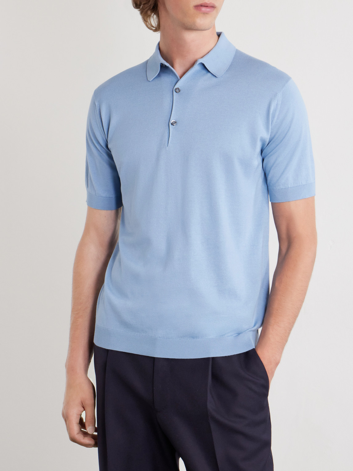 Adrian Slim-Fit Sea Island Cotton Polo Shirt
