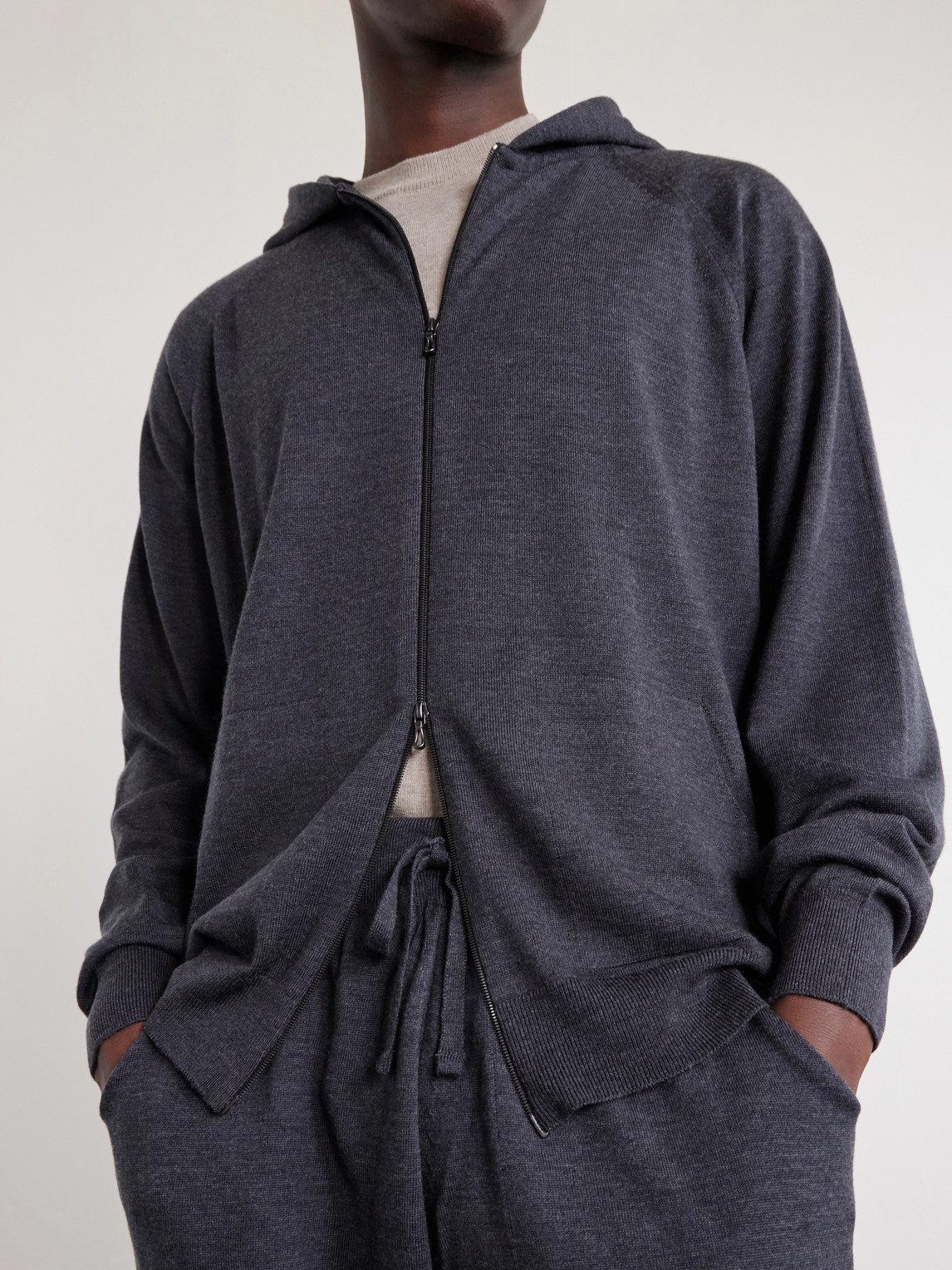 Carty Merino Wool Zip-Up Hoodie