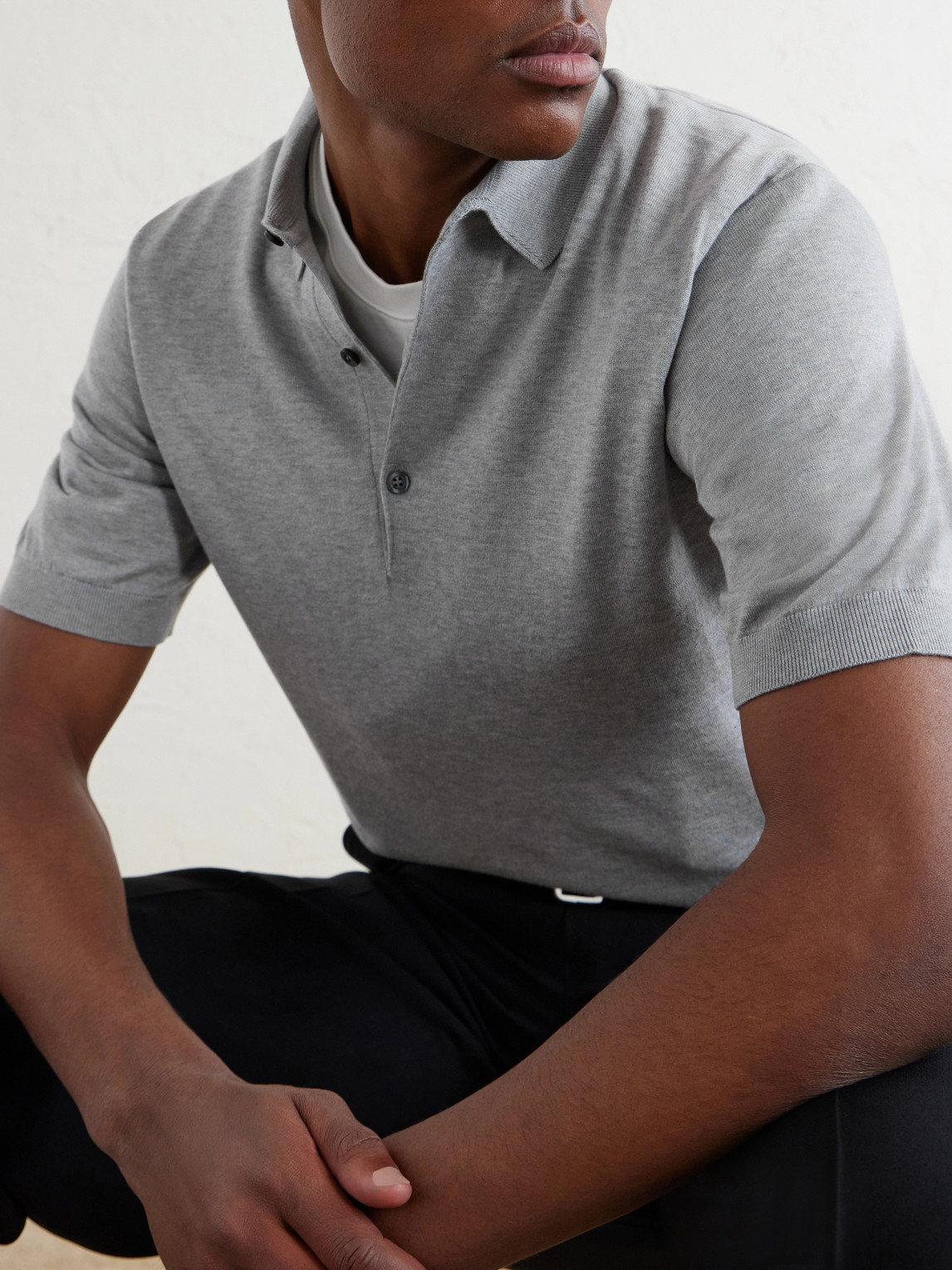 Adrian Slim-Fit Sea Island Cotton Polo Shirt