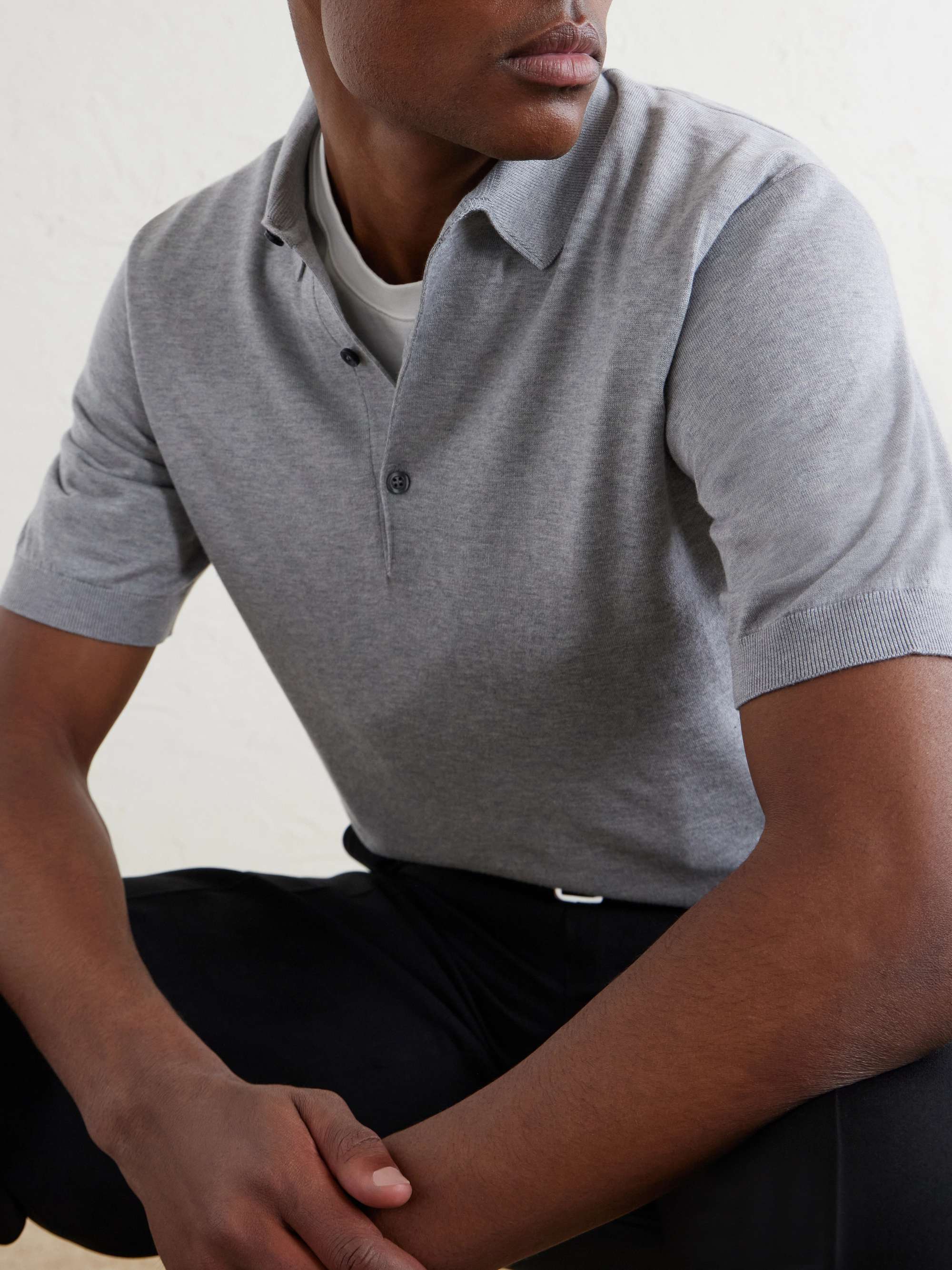 JOHN SMEDLEY Adrian Slim-Fit Sea Island Cotton Polo Shirt for Men
