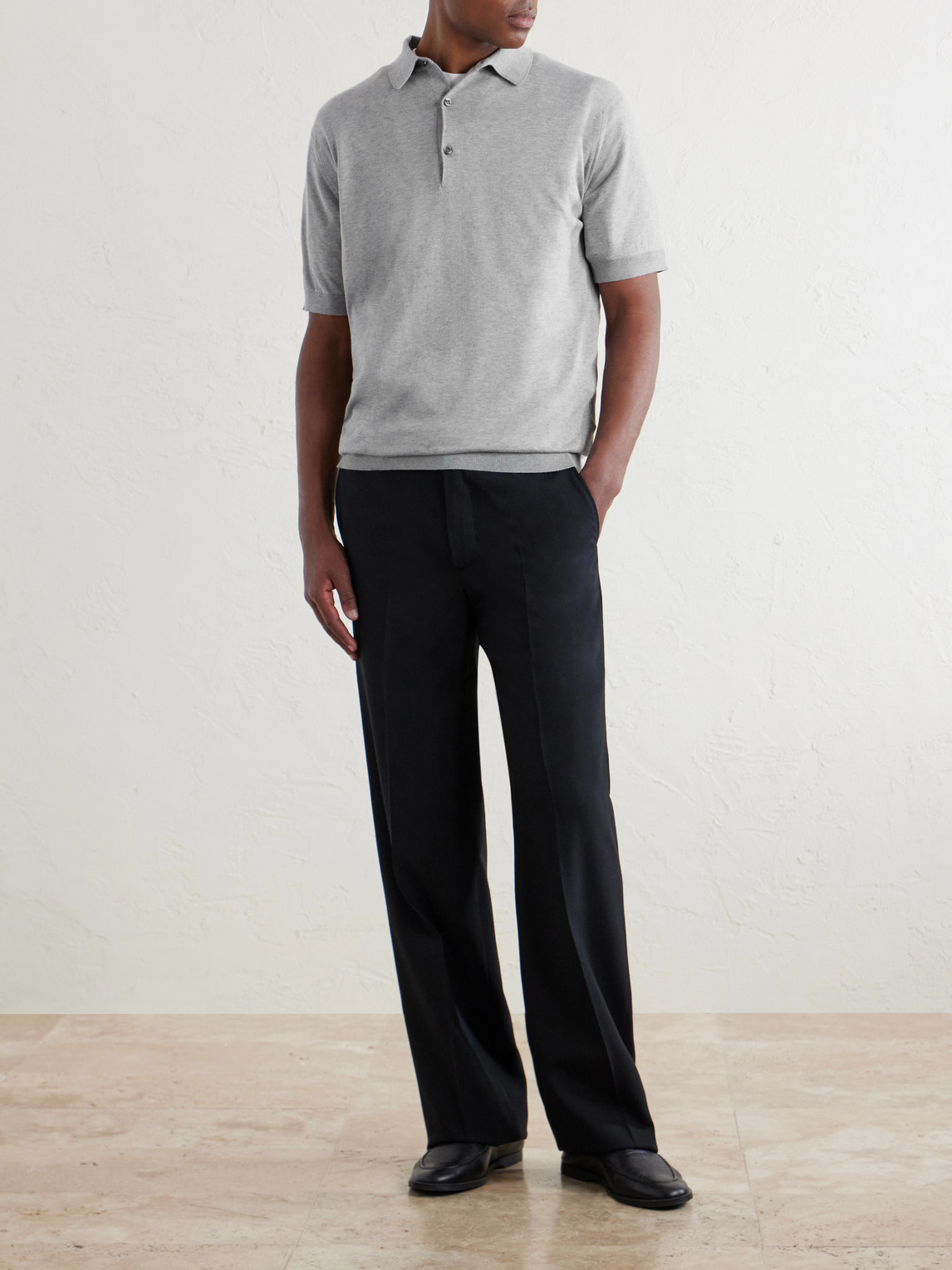 Adrian Slim-Fit Sea Island Cotton Polo Shirt