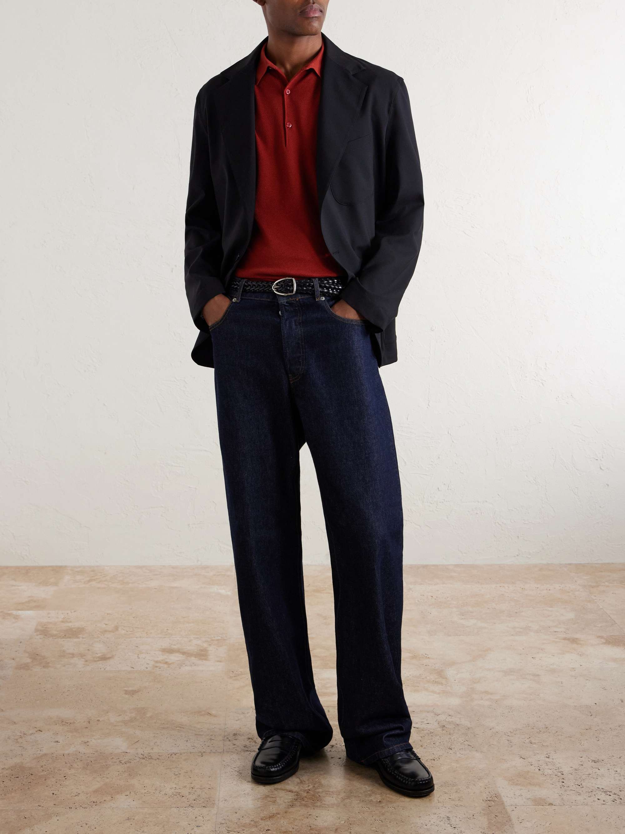 JOHN SMEDLEY Roth Slim-Fit Sea Island Cotton-Piqué Polo Shirt