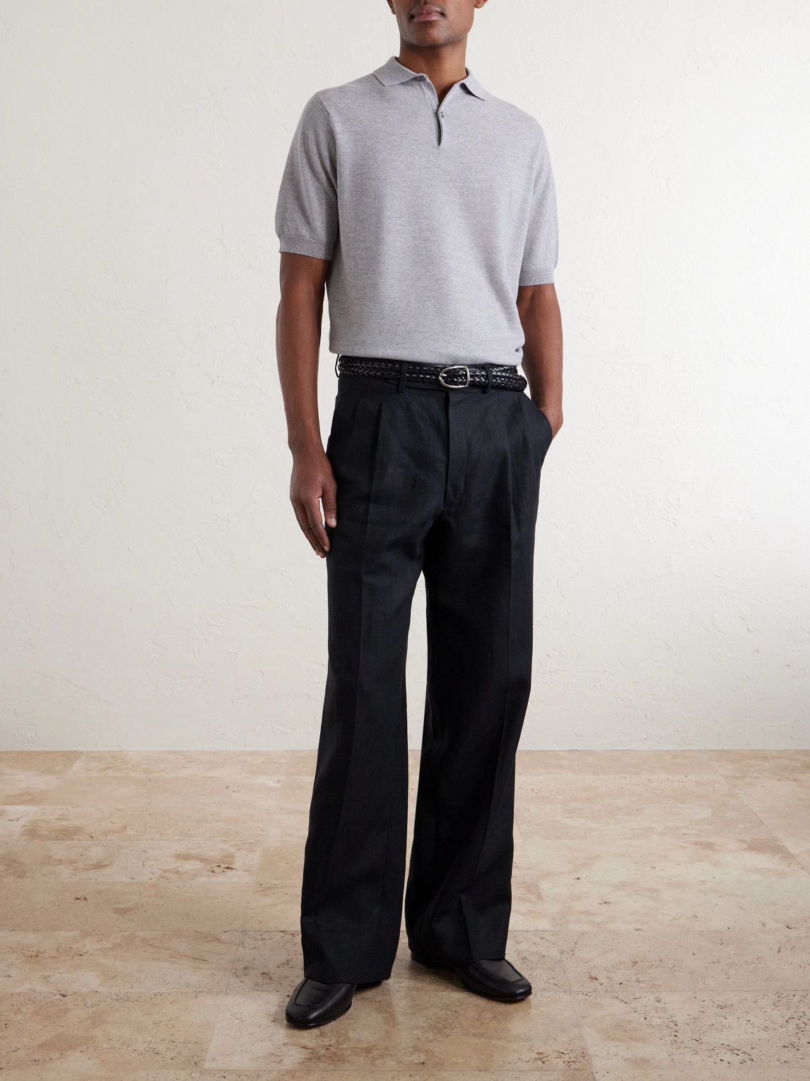 14.Singular Slim-Fit Merino Wool-Piqué Polo Shirt