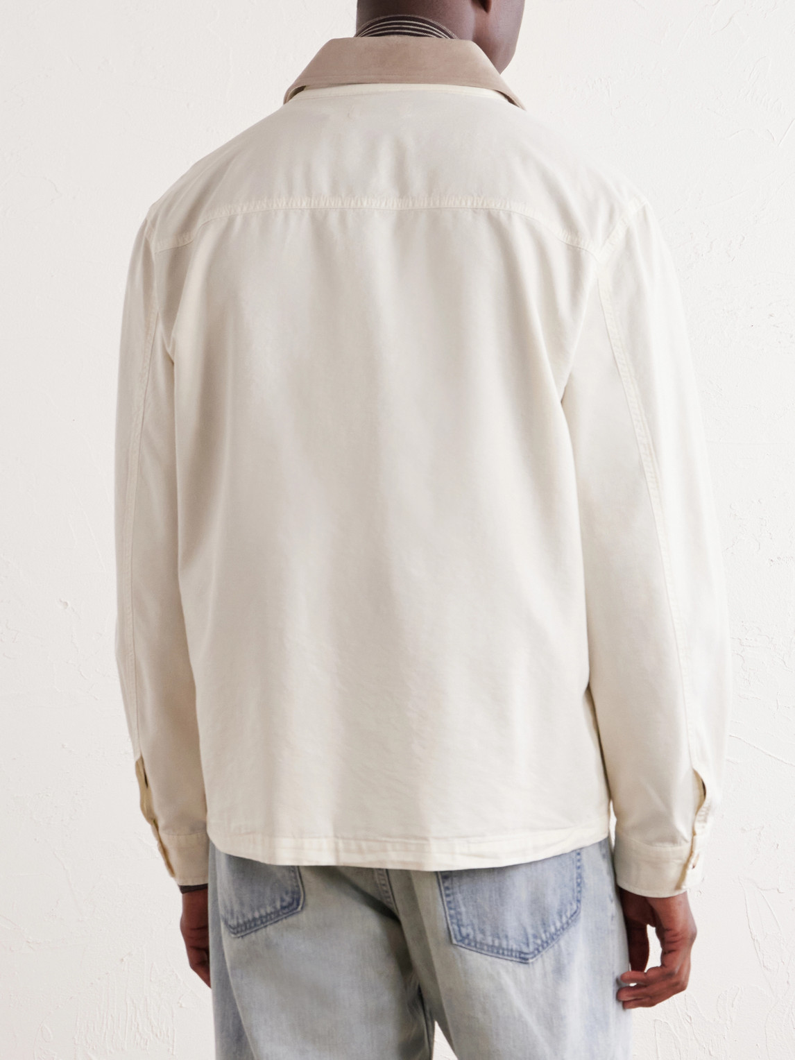 Frame Suede-Trimmed Cotton-Blend Jacket - Men | Thumbnail 4 Frame Suede-Trimmed Cotton-Blend Jacket - Men | Thumbnail 4