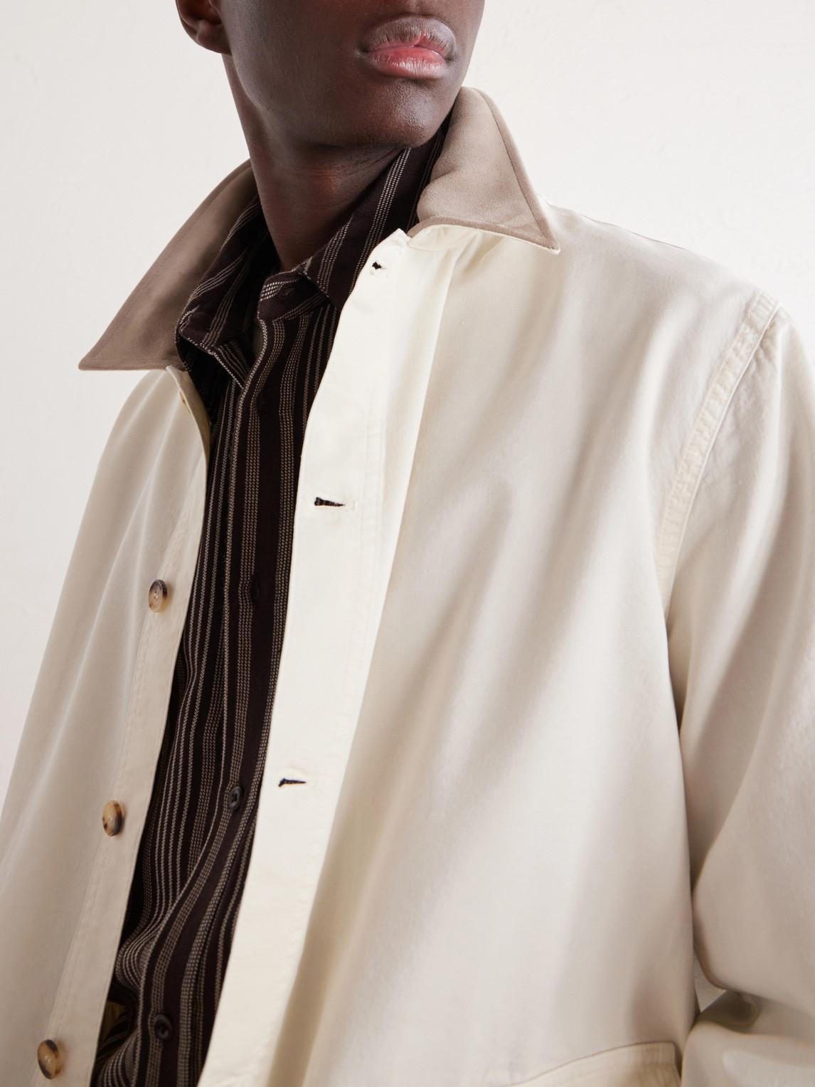 Frame Suede-Trimmed Cotton-Blend Jacket - Men | Thumbnail 5 Frame Suede-Trimmed Cotton-Blend Jacket - Men | Thumbnail 5