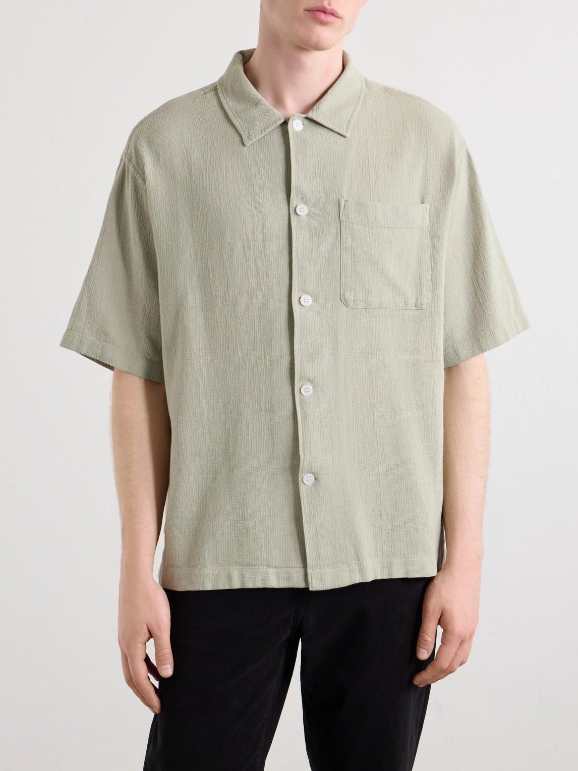  Frame - Cotton Shirt - Men - Green - S 
