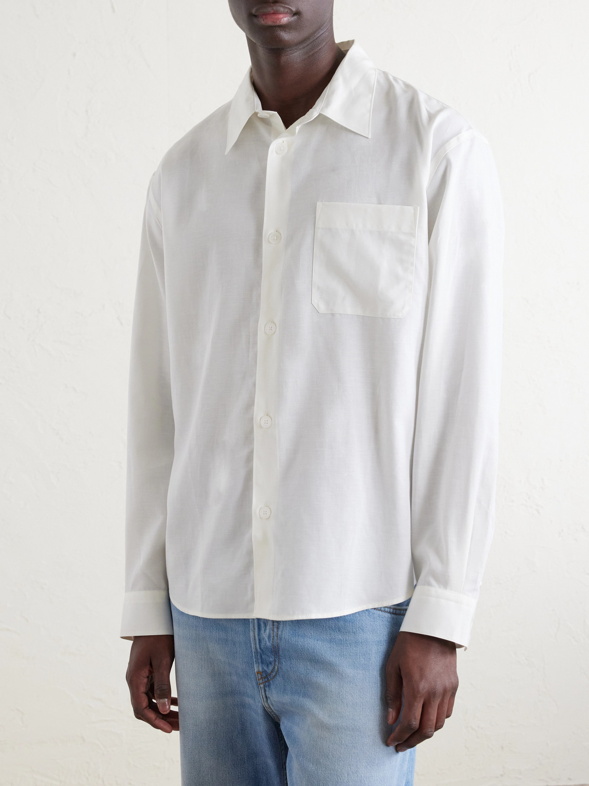 Lyocell, Linen And Cotton-Blend Shirt