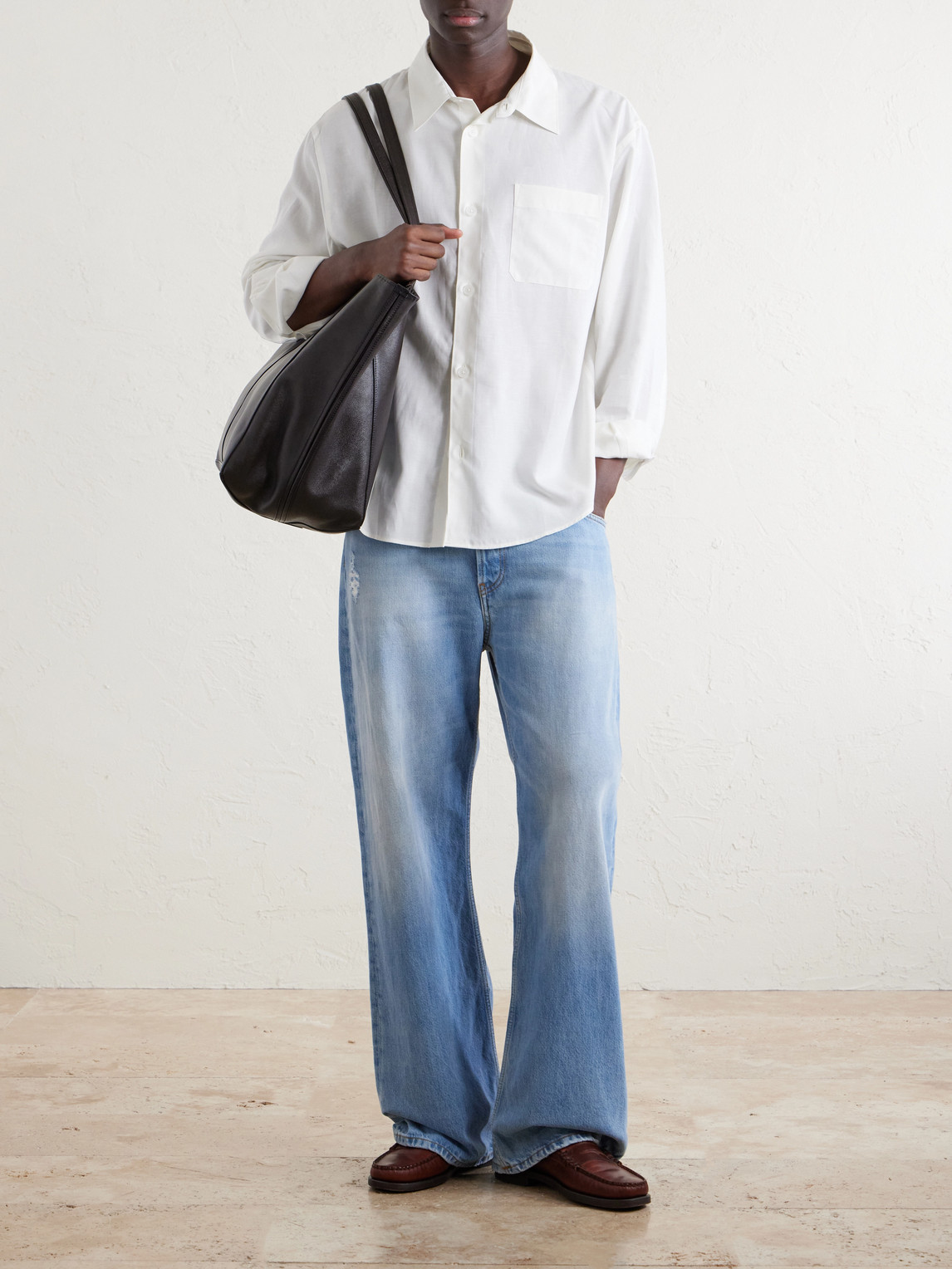 Lyocell, Linen And Cotton-Blend Shirt