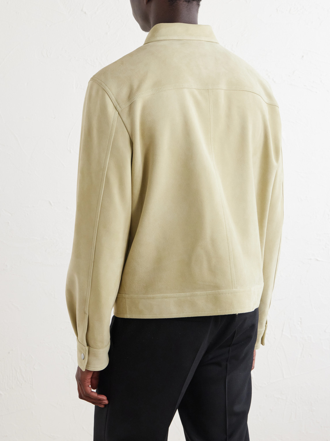  Frame - Suede Trucker Jacket - Men - Neutrals - S 