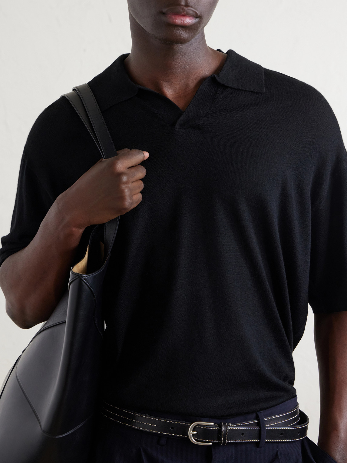 Knitted Cotton Polo Shirt