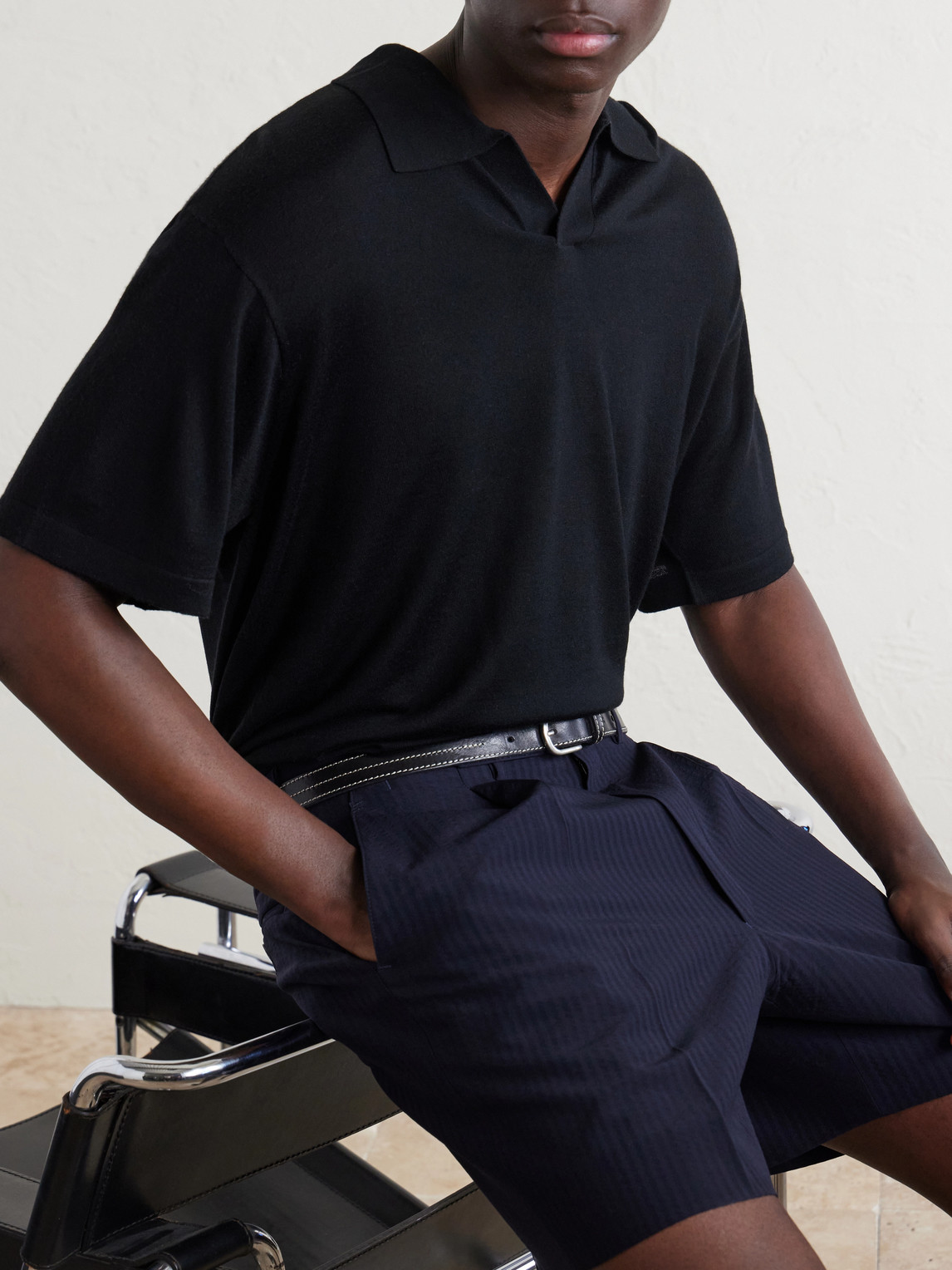 Knitted Cotton Polo Shirt