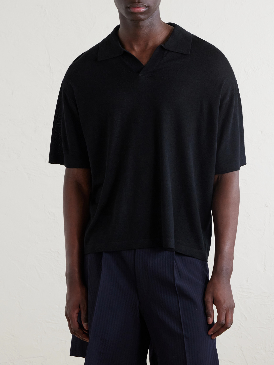 Knitted Cotton Polo Shirt